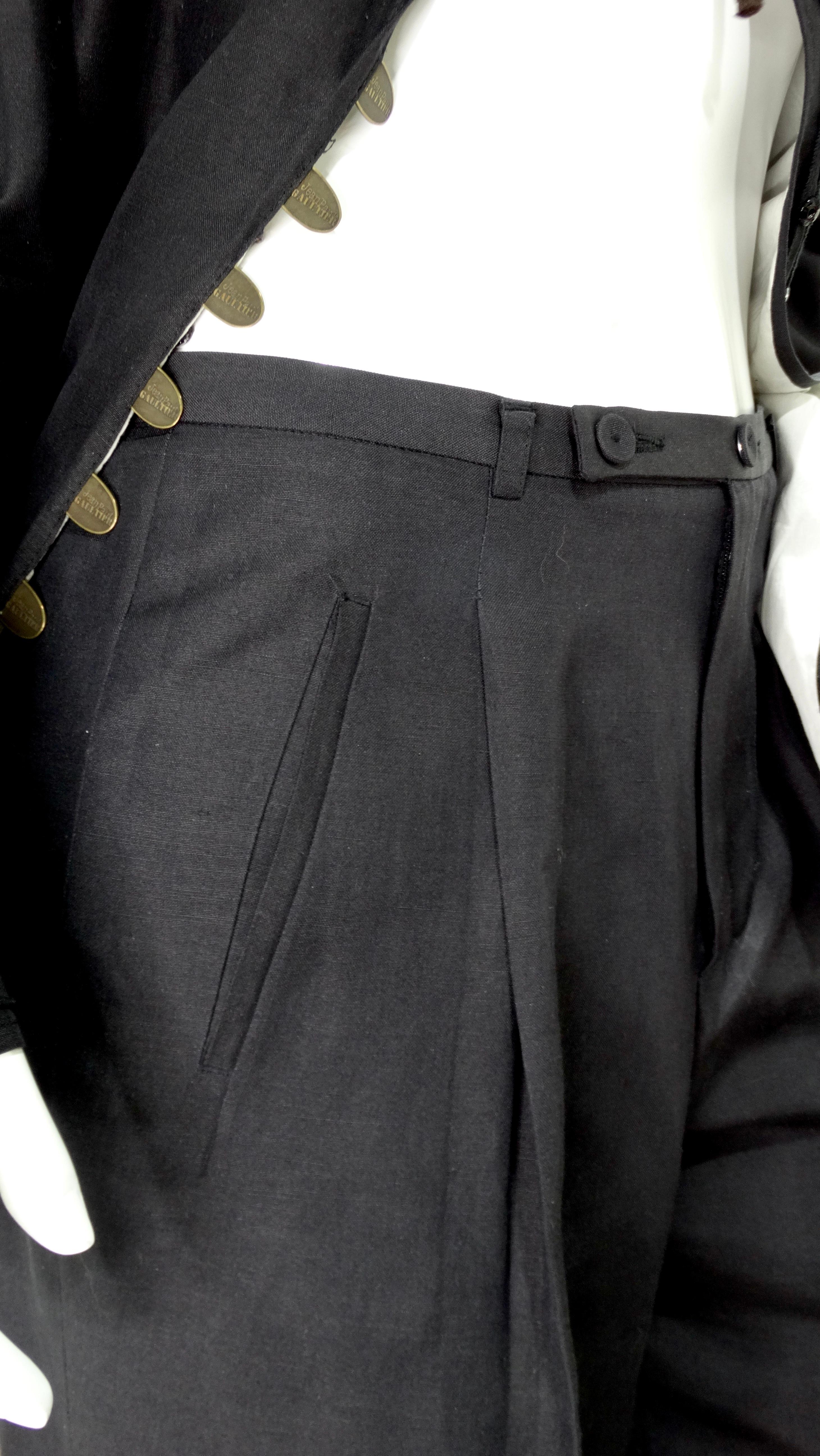 Jean Paul Gaultier Silk/Linen Trouser Matching Set For Sale 5