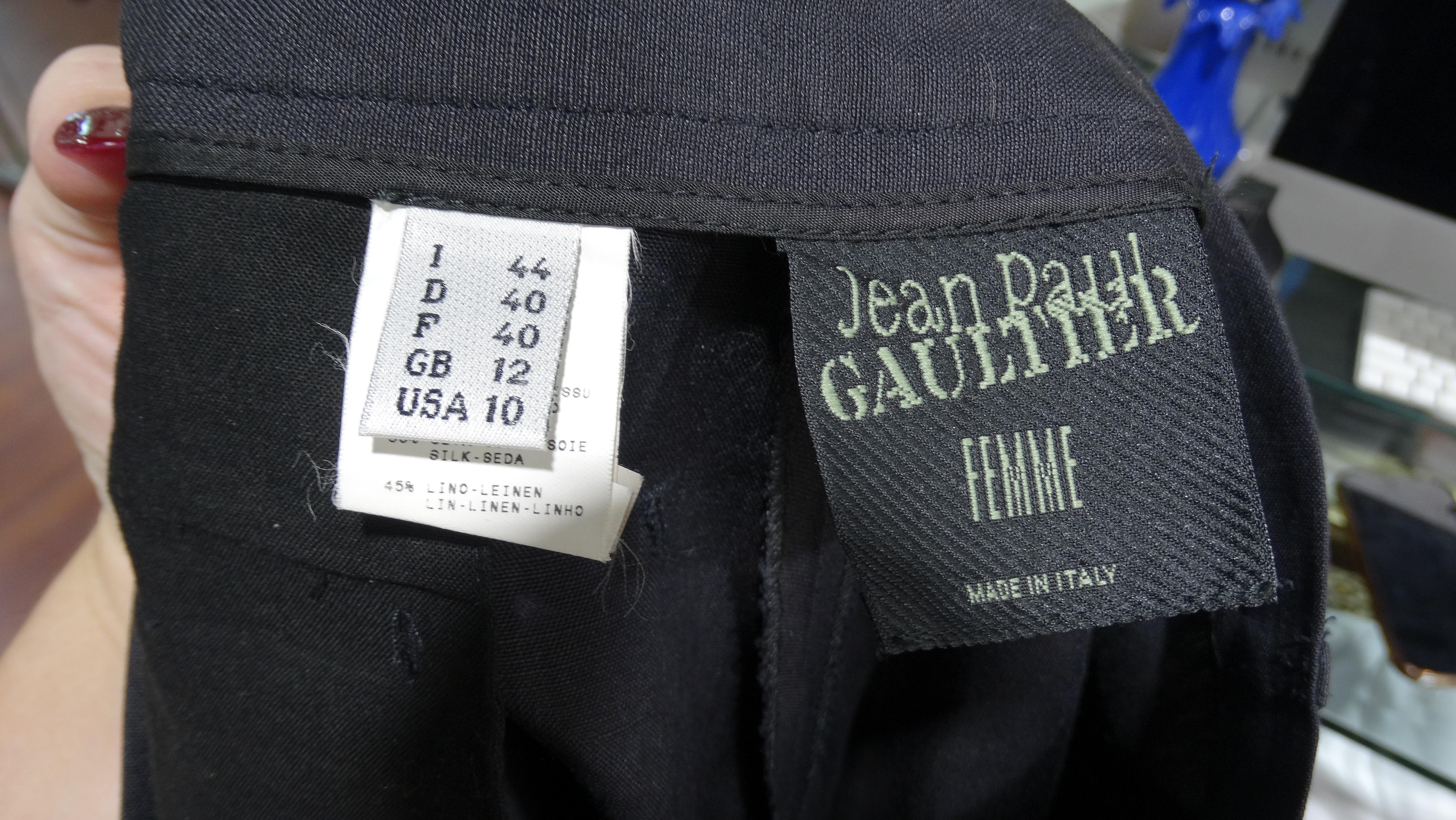 Jean Paul Gaultier Silk/Linen Trouser Matching Set For Sale 6