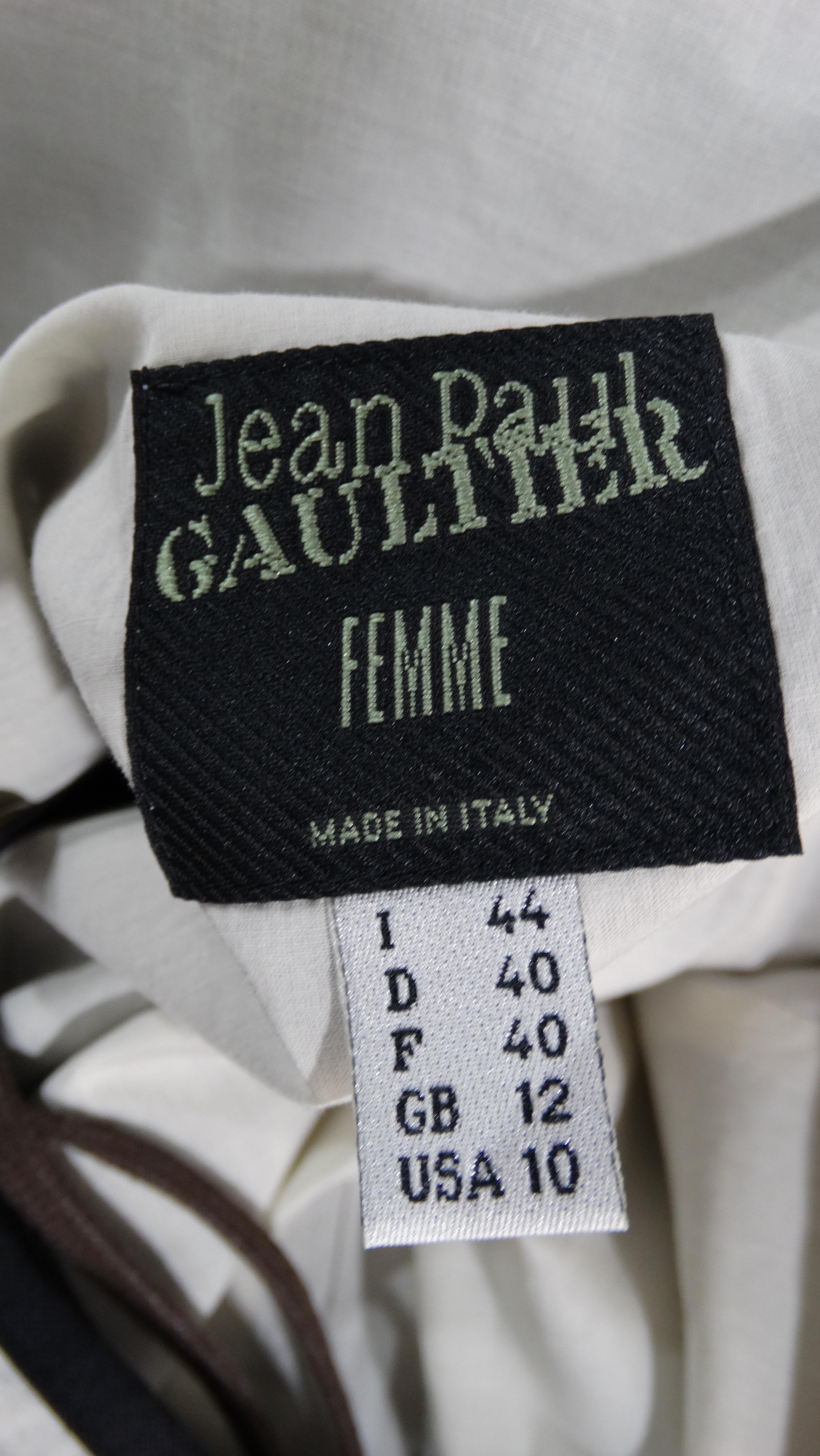 Jean Paul Gaultier Silk/Linen Trouser Matching Set For Sale 8