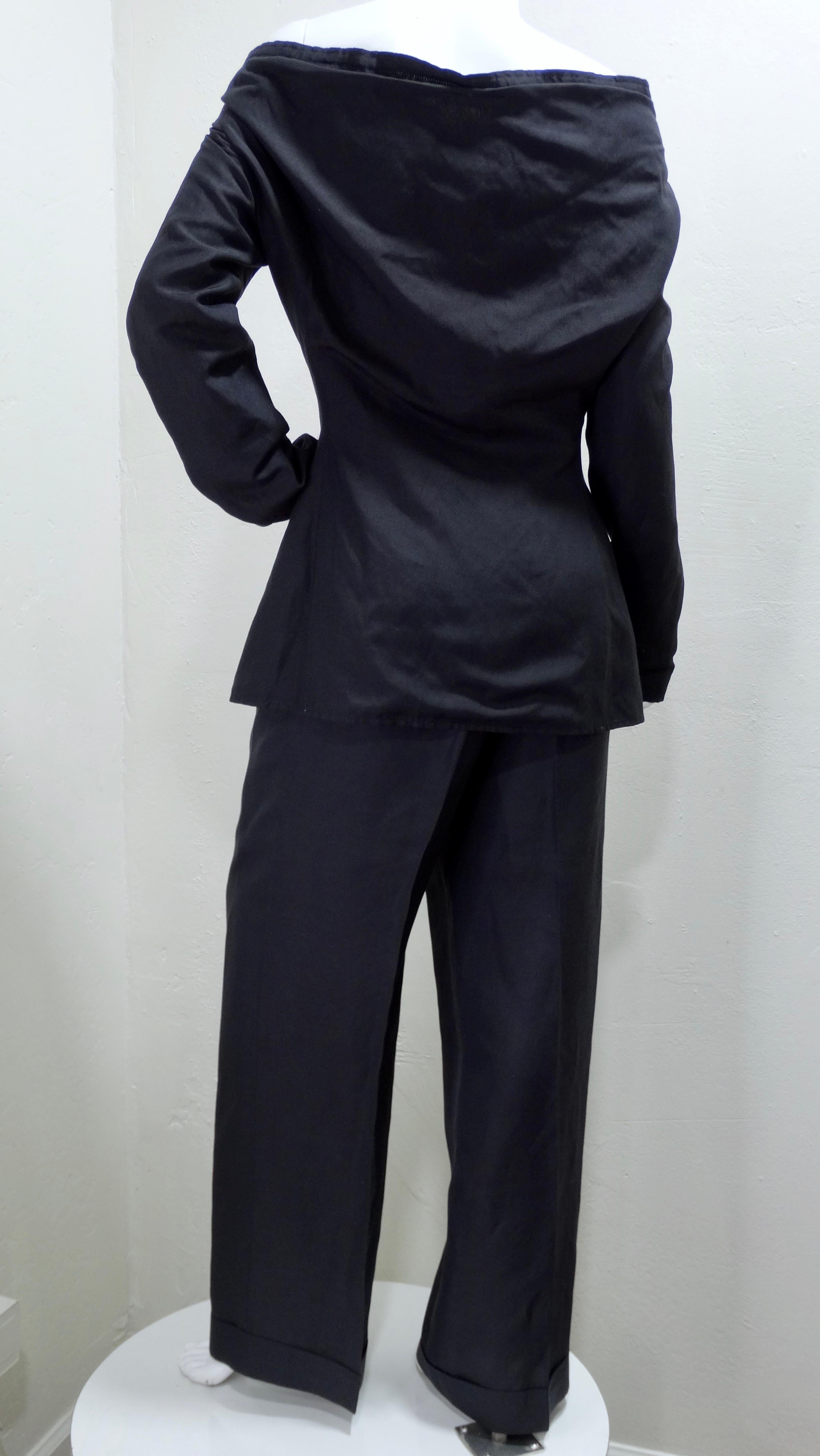 Jean Paul Gaultier Silk/Linen Trouser Matching Set For Sale 3