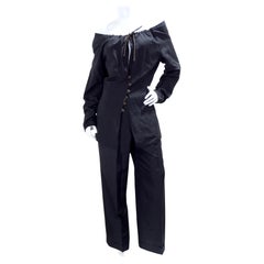 Vintage Jean Paul Gaultier Silk/Linen Trouser Matching Set