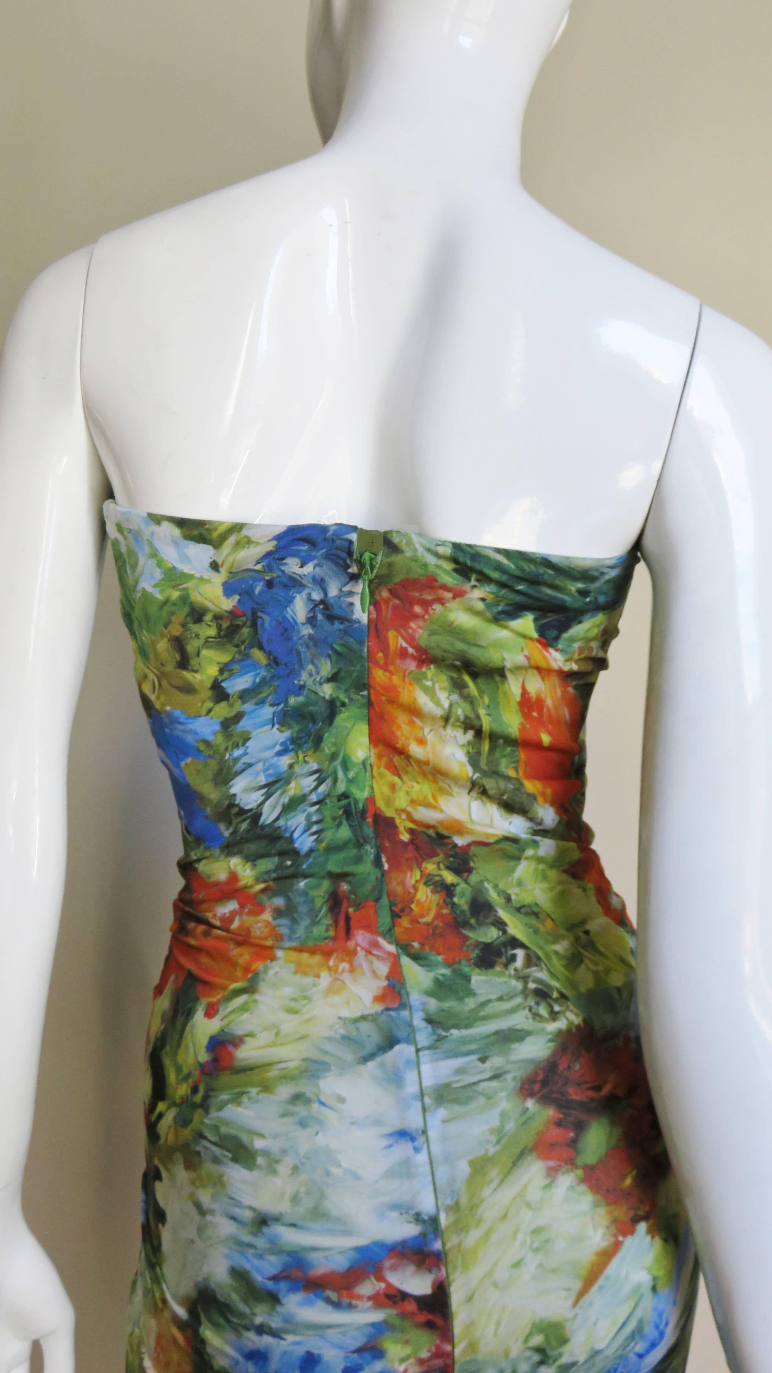 Jean Paul Gaultier Silk Strapless Maxi Dress 10