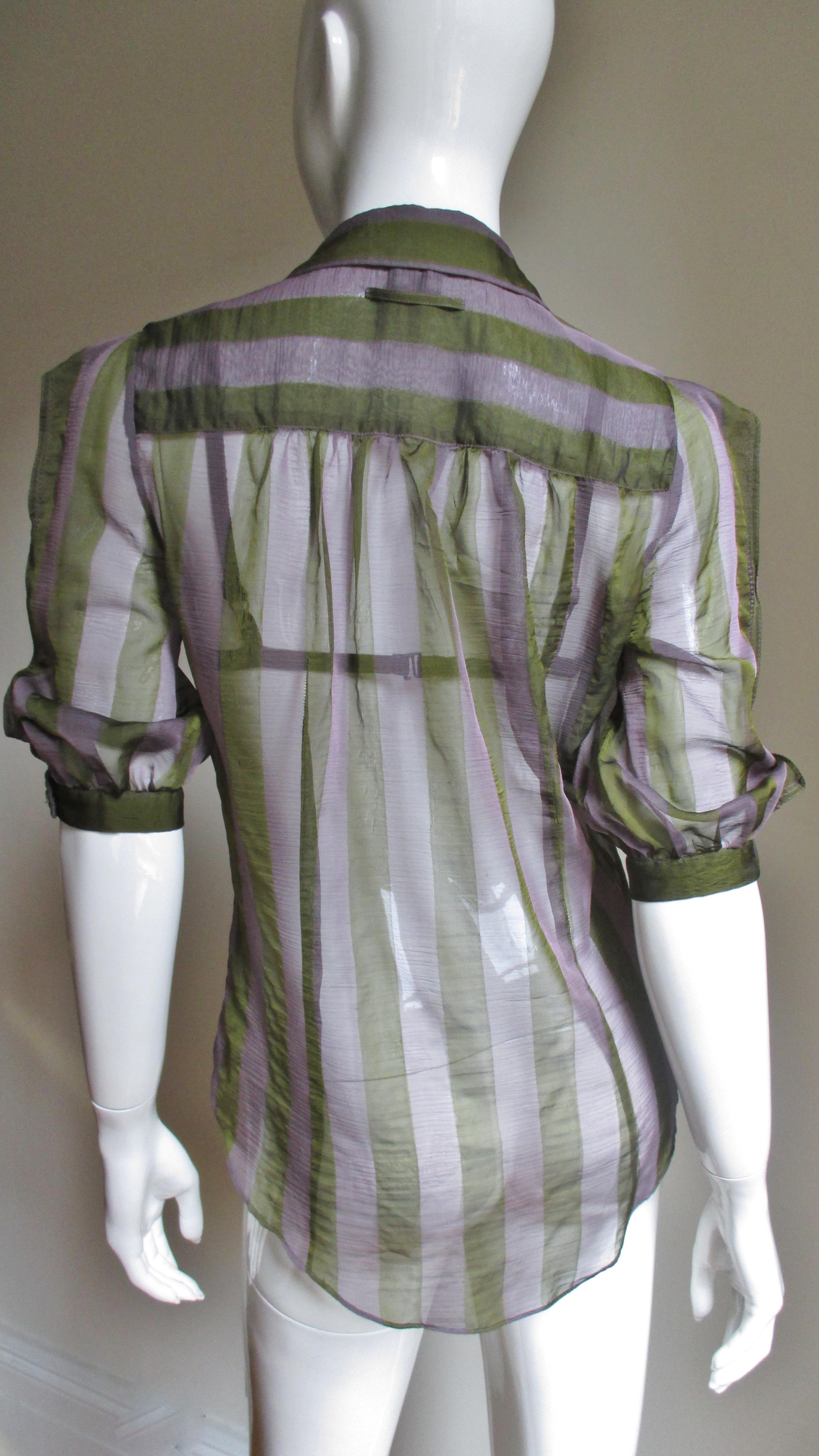 Jean Paul Gaultier Silk Shirt and Matching Bralette 3