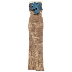 Jean Paul Gaultier Silk Strapless Constellation Evening Dress, Spring 2001
