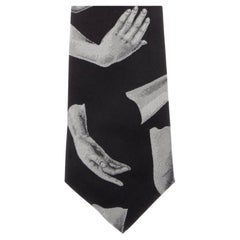 Jean Paul Gaultier Silk Tie with Hand Print