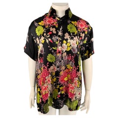 JEAN PAUL GAULTIER Size 10 Multi-Color Floral Silk Blouse