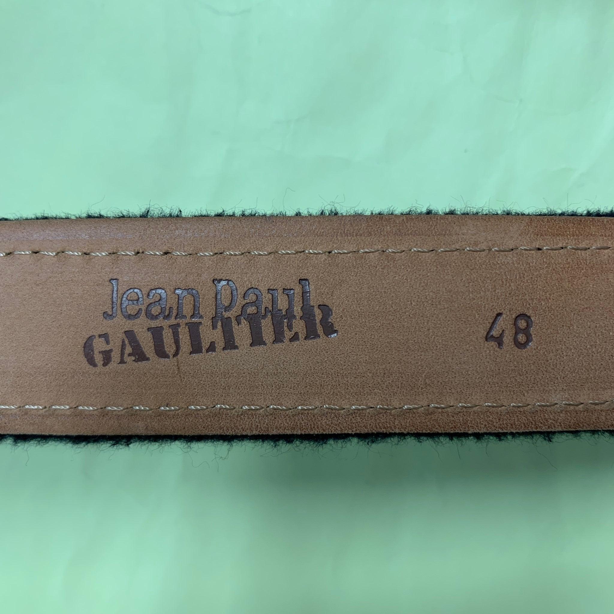 JEAN PAUL GAULTIER Size 38 Black Angora Wool Belted Coat For Sale 3