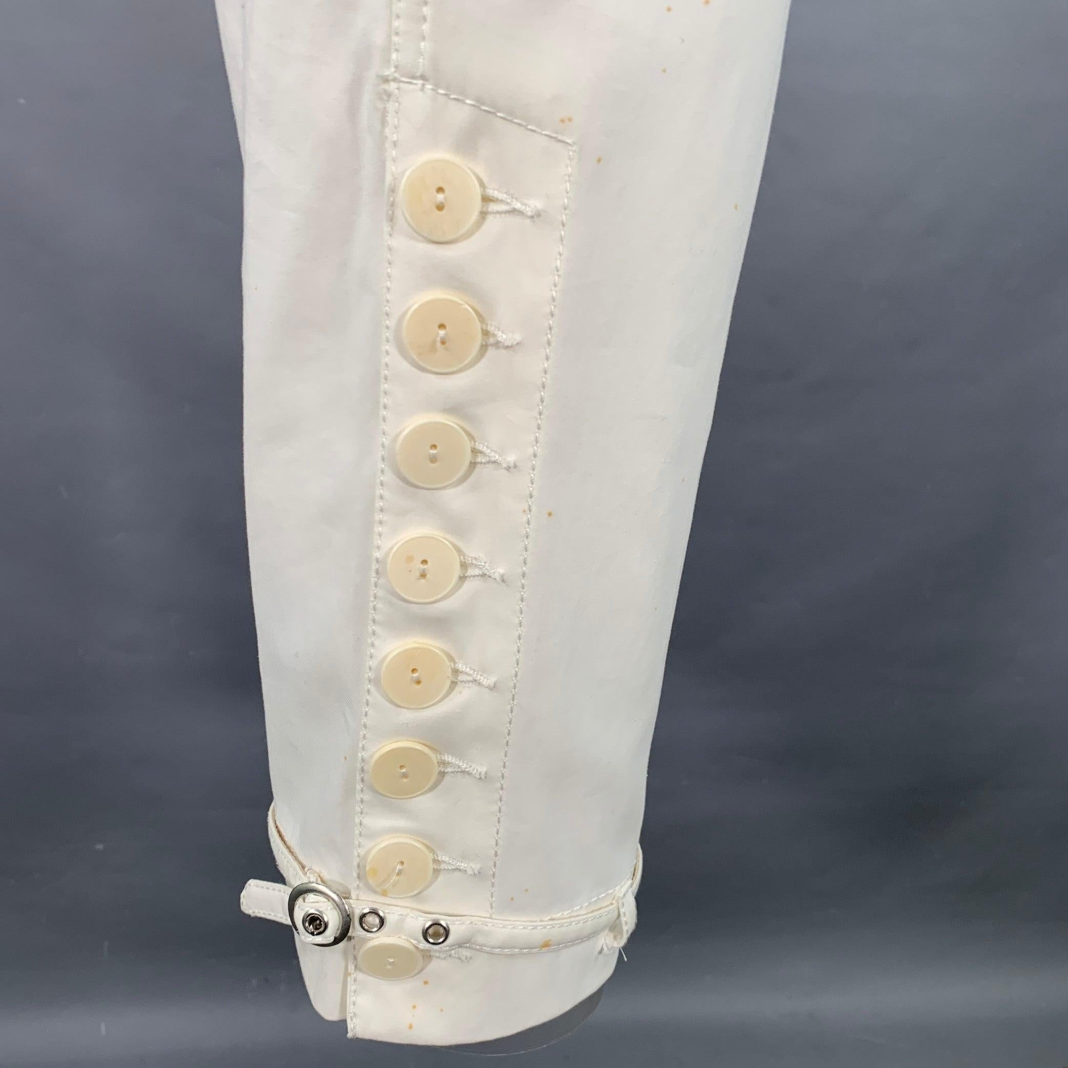 JEAN PAUL GAULTIER Size 4 Cream Cotton Cargo Casual Pants For Sale 5
