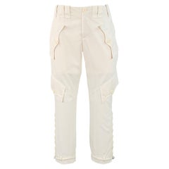 JEAN PAUL GAULTIER Size 4 Cream Cotton Cargo Casual Pants