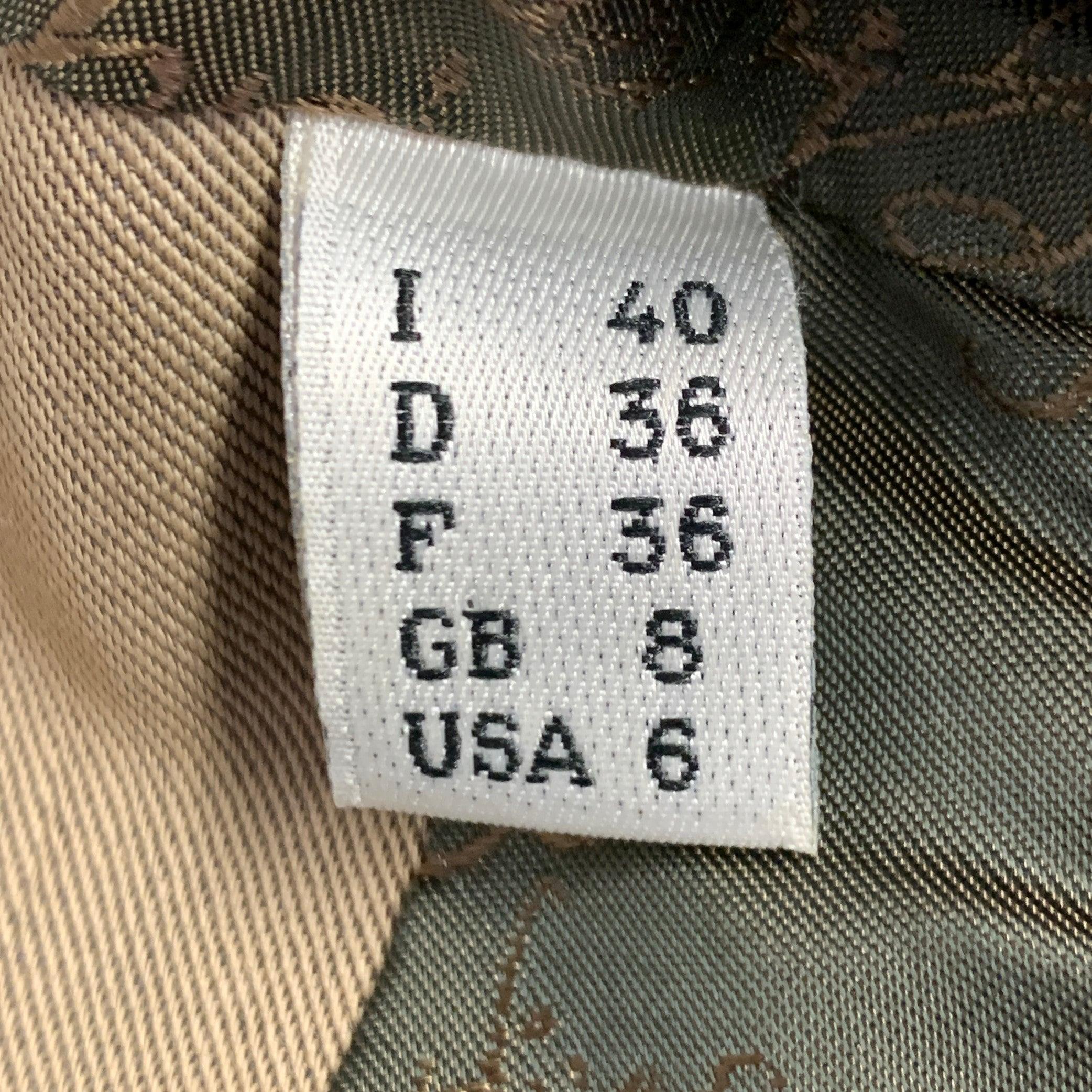 JEAN PAUL GAULTIER Size 6 Beige Wool Single Breasted Skirt Suit For Sale 7