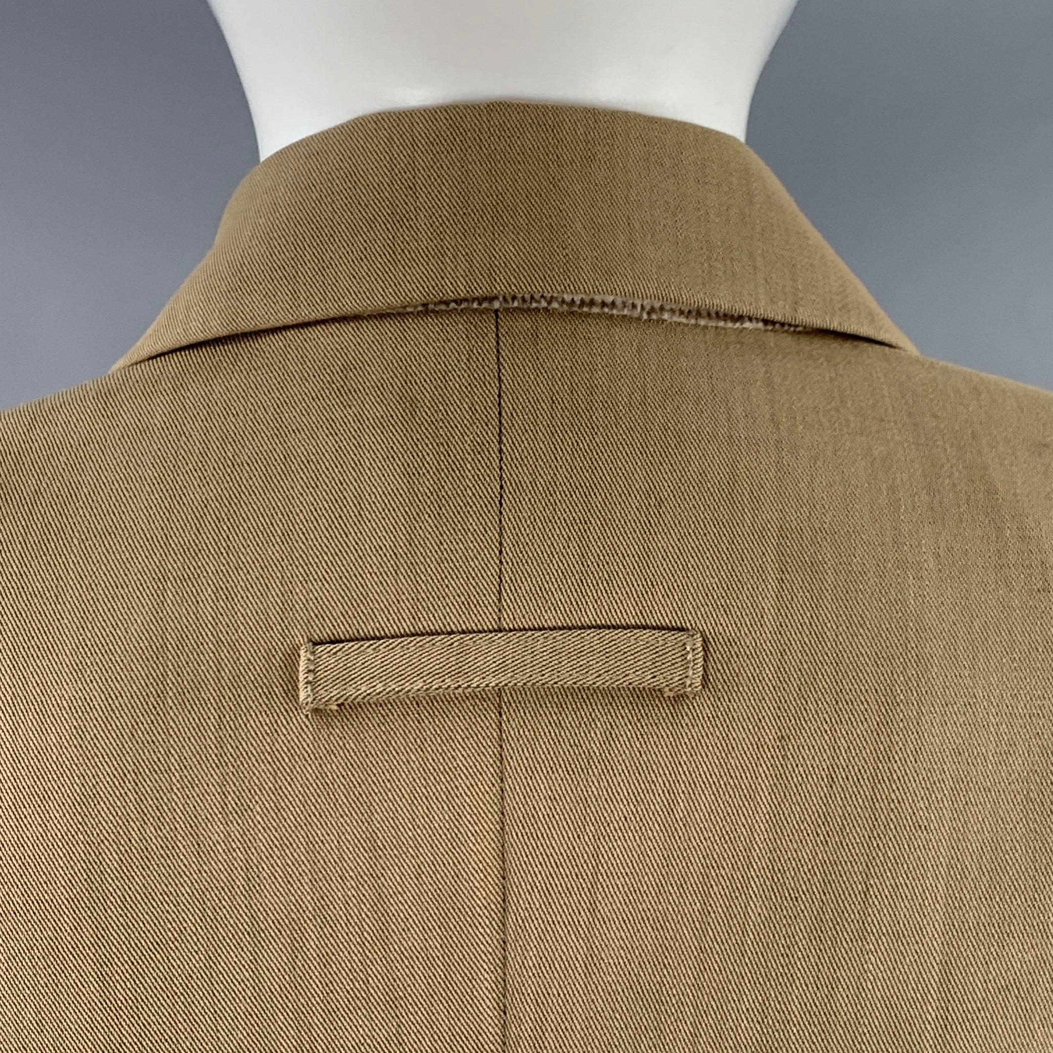 JEAN PAUL GAULTIER Size 6 Beige Wool Single Breasted Skirt Suit In Good Condition For Sale In San Francisco, CA