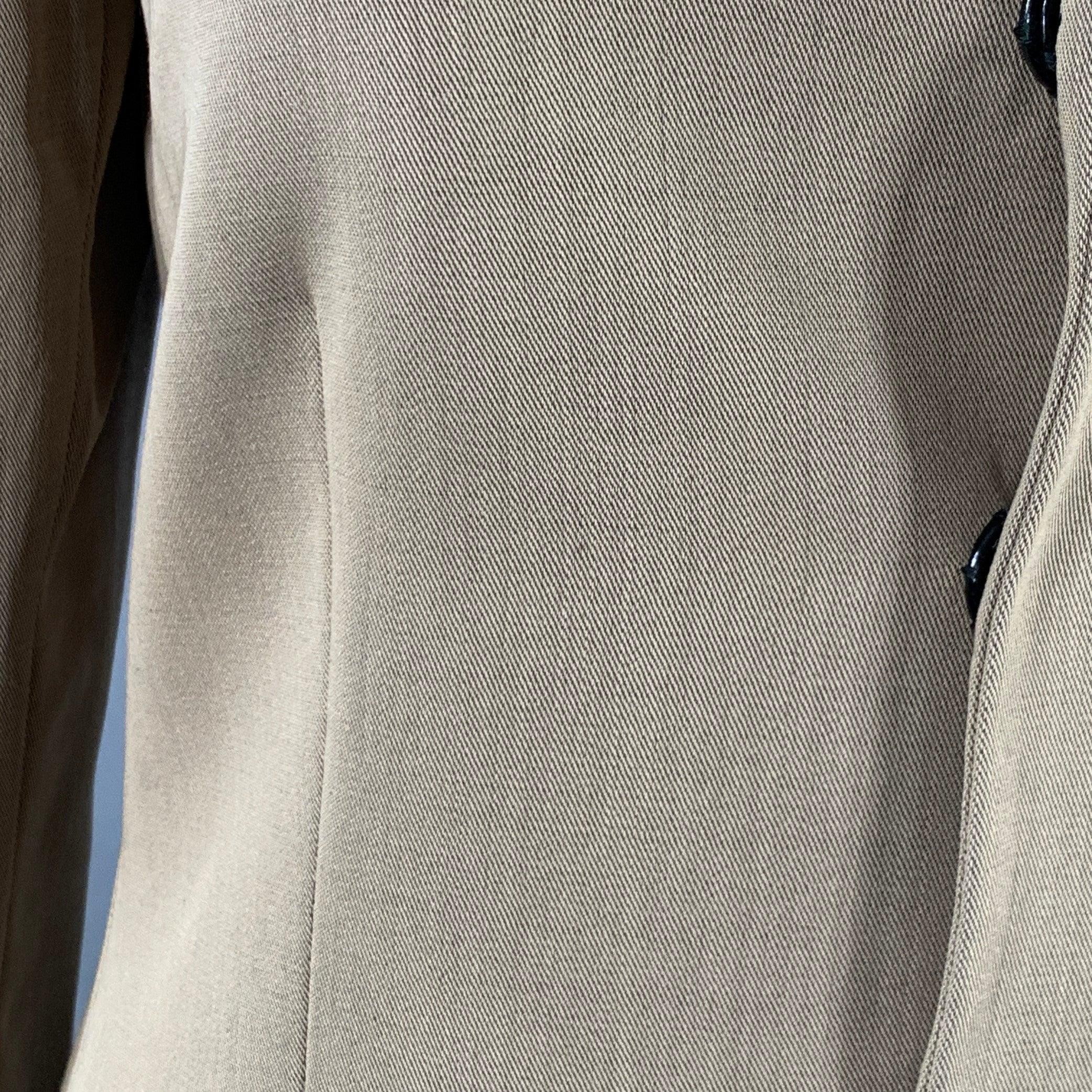 JEAN PAUL GAULTIER Size 6 Beige Wool Single Breasted Skirt Suit For Sale 4