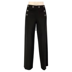 Jean-Paul Gaultier - Pantalon de marin noir à jambes larges, taille 6