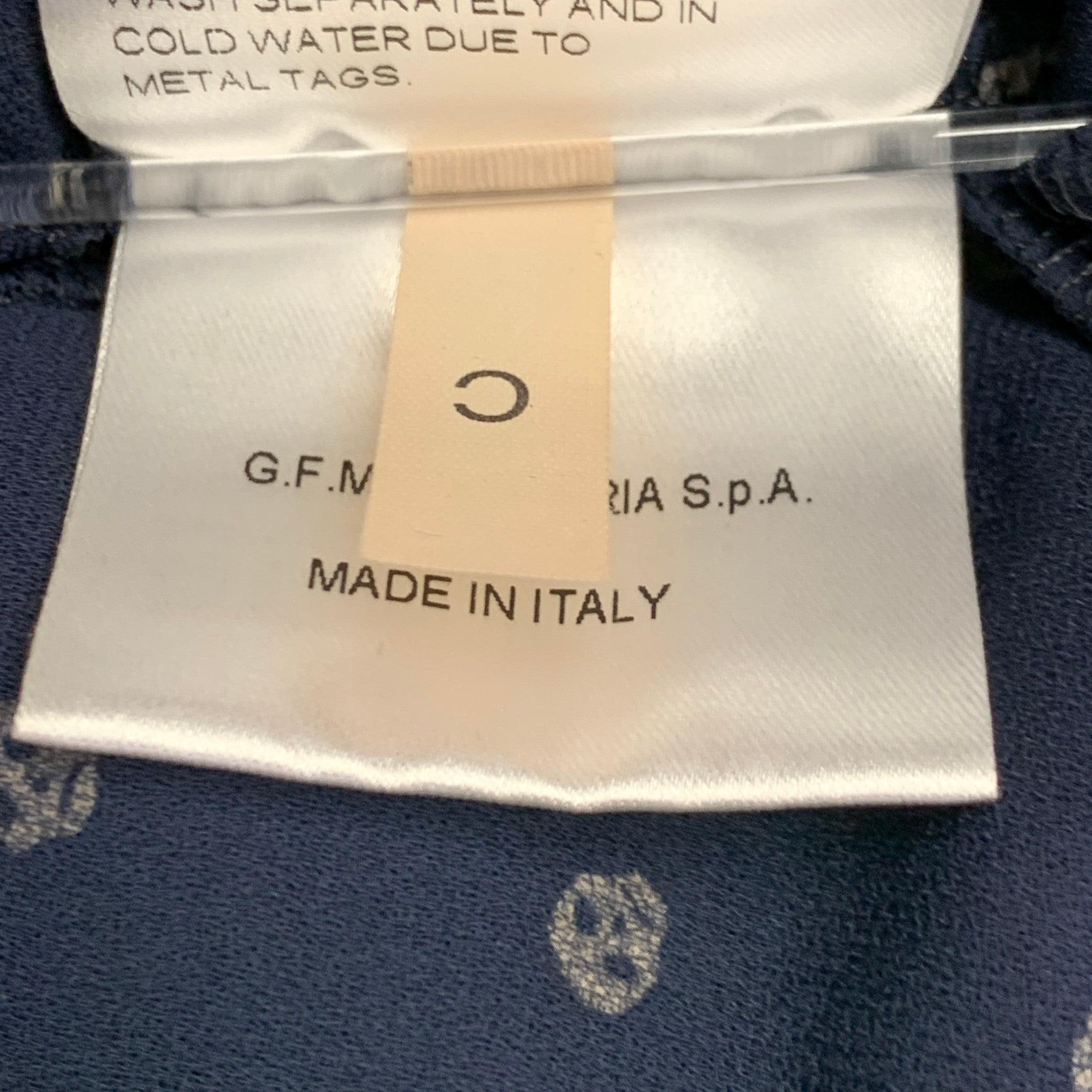 JEAN PAUL GAULTIER Hemdkleid mit Skulpturen aus Polyester in Marineblau und Grau, Größe 6 im Angebot 4