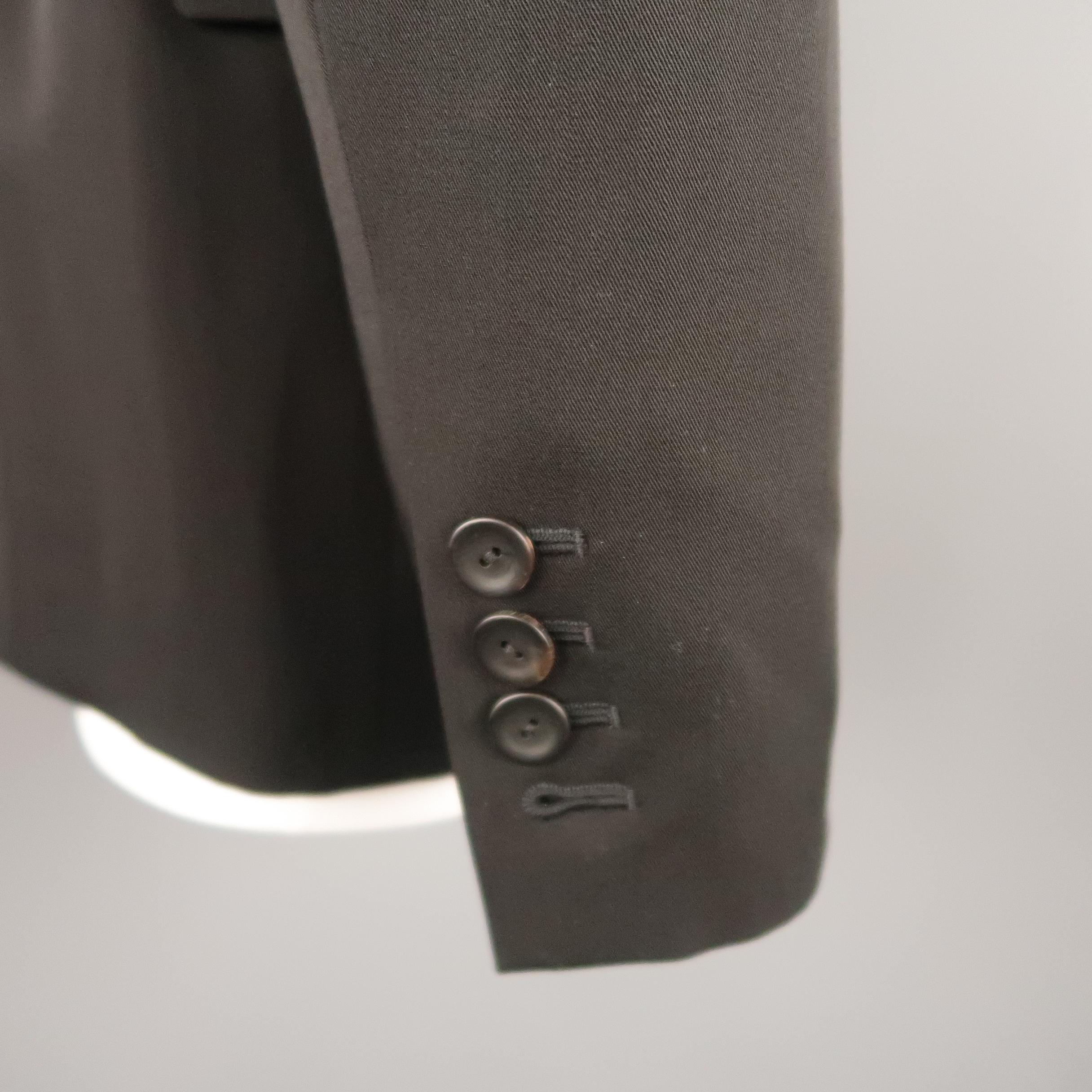 JEAN PAUL GAULTIER Size 8 Black Wool Bondage Strap Blazer Jacket In Good Condition In San Francisco, CA