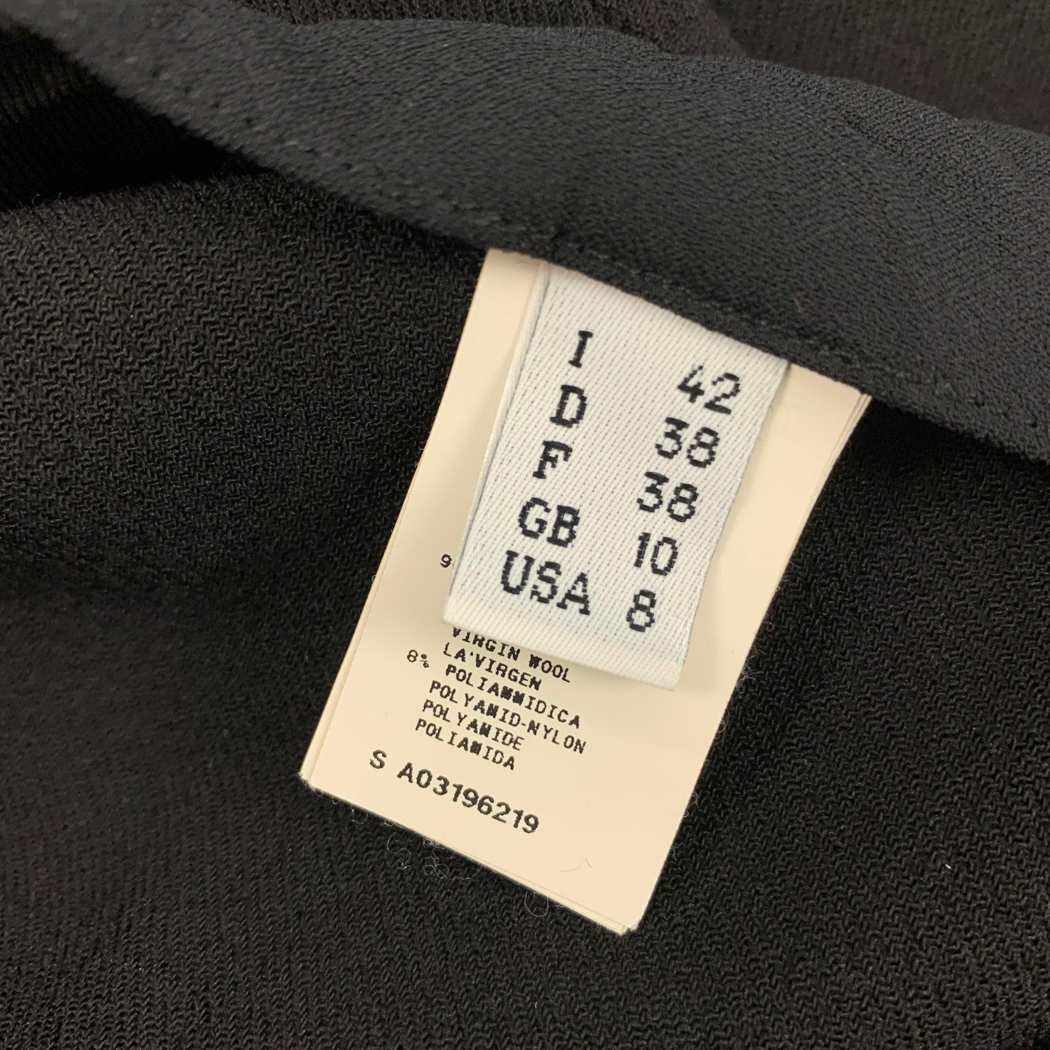 Jean-Paul Gaultier - Pantalon de robe en polyamide de laine noir, taille 8 Pour femmes en vente