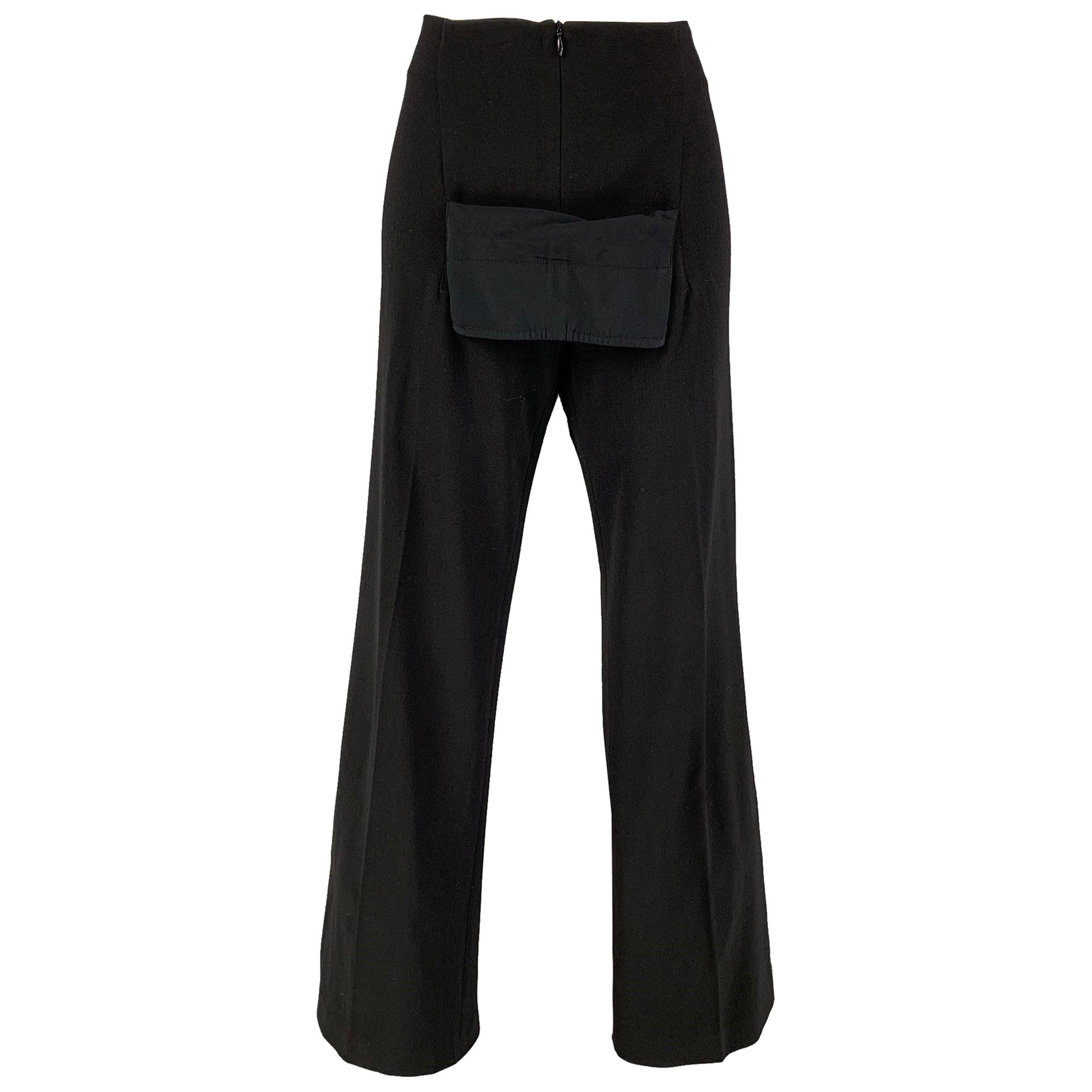 JEAN PAUL GAULTIER Größe 8 Schwarzes Kleid aus Wolle und Polyamide