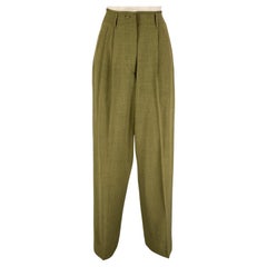 Jean Paul Gaultier Beige Silk and Linen Wide-Leg Trousers For Sale at ...