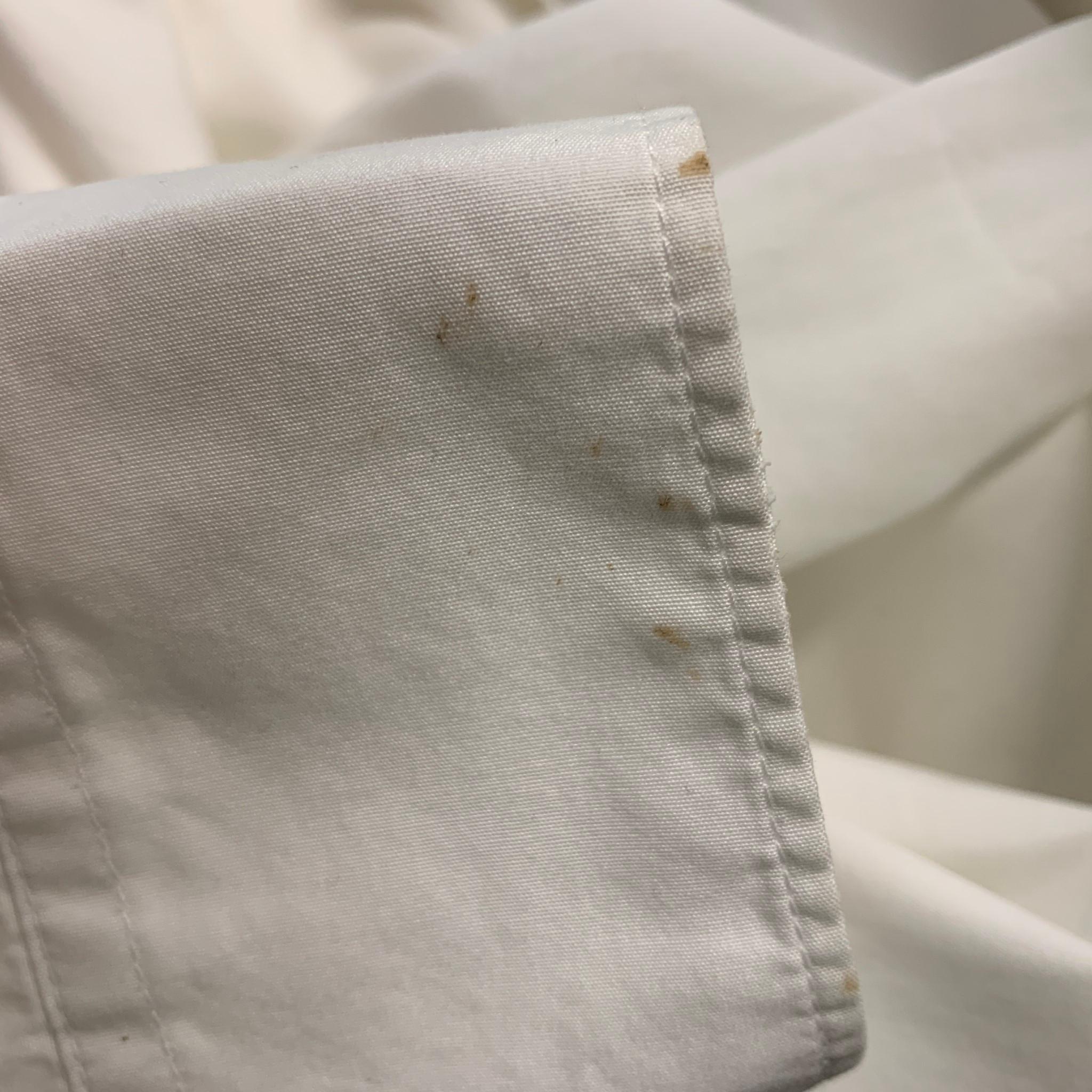 JEAN PAUL GAULTIER Size 8 White Cotton Solid Buttoned Sleeve Shirt 3