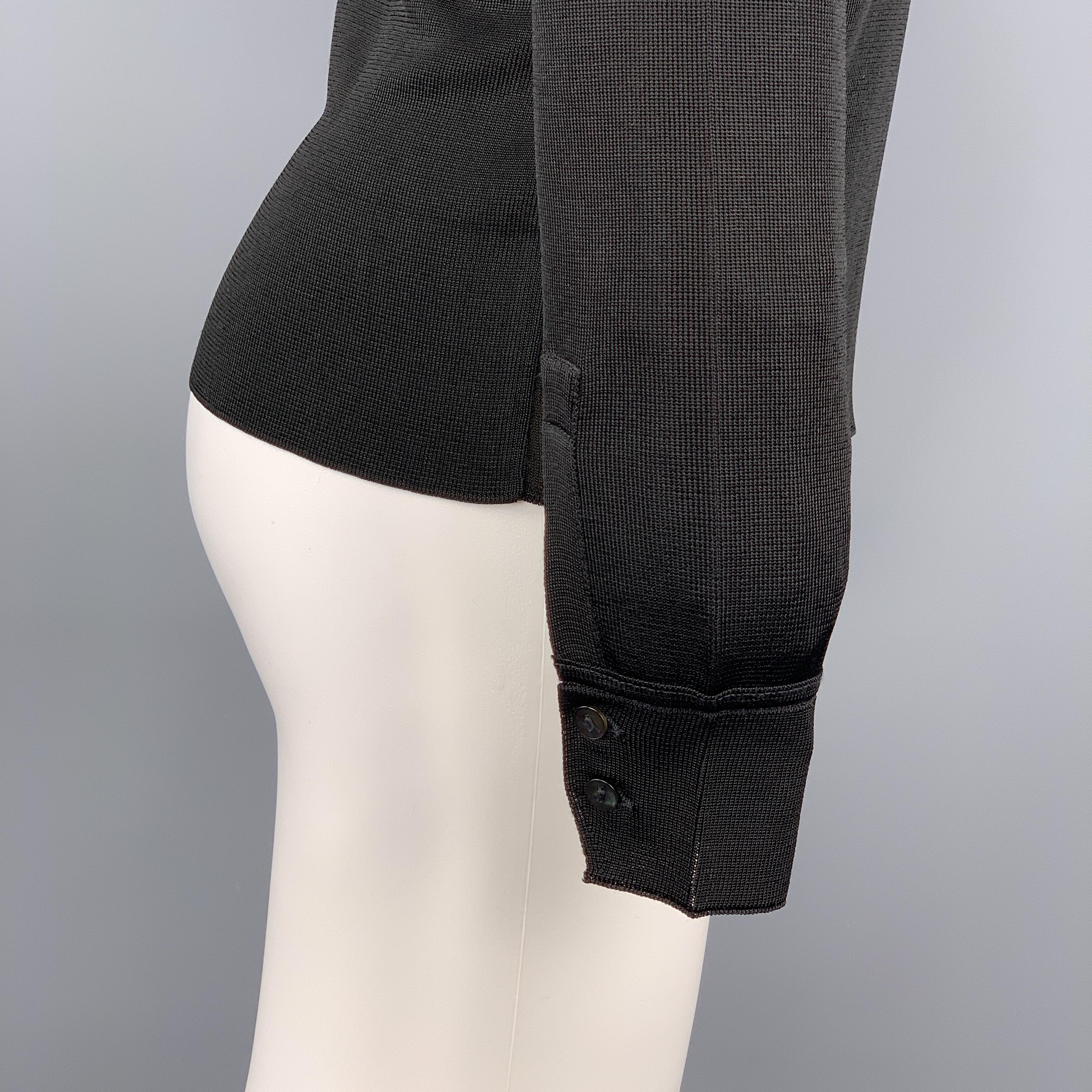 Men's JEAN PAUL GAULTIER Size L Black Solid Viscose Turtleneck Pullover