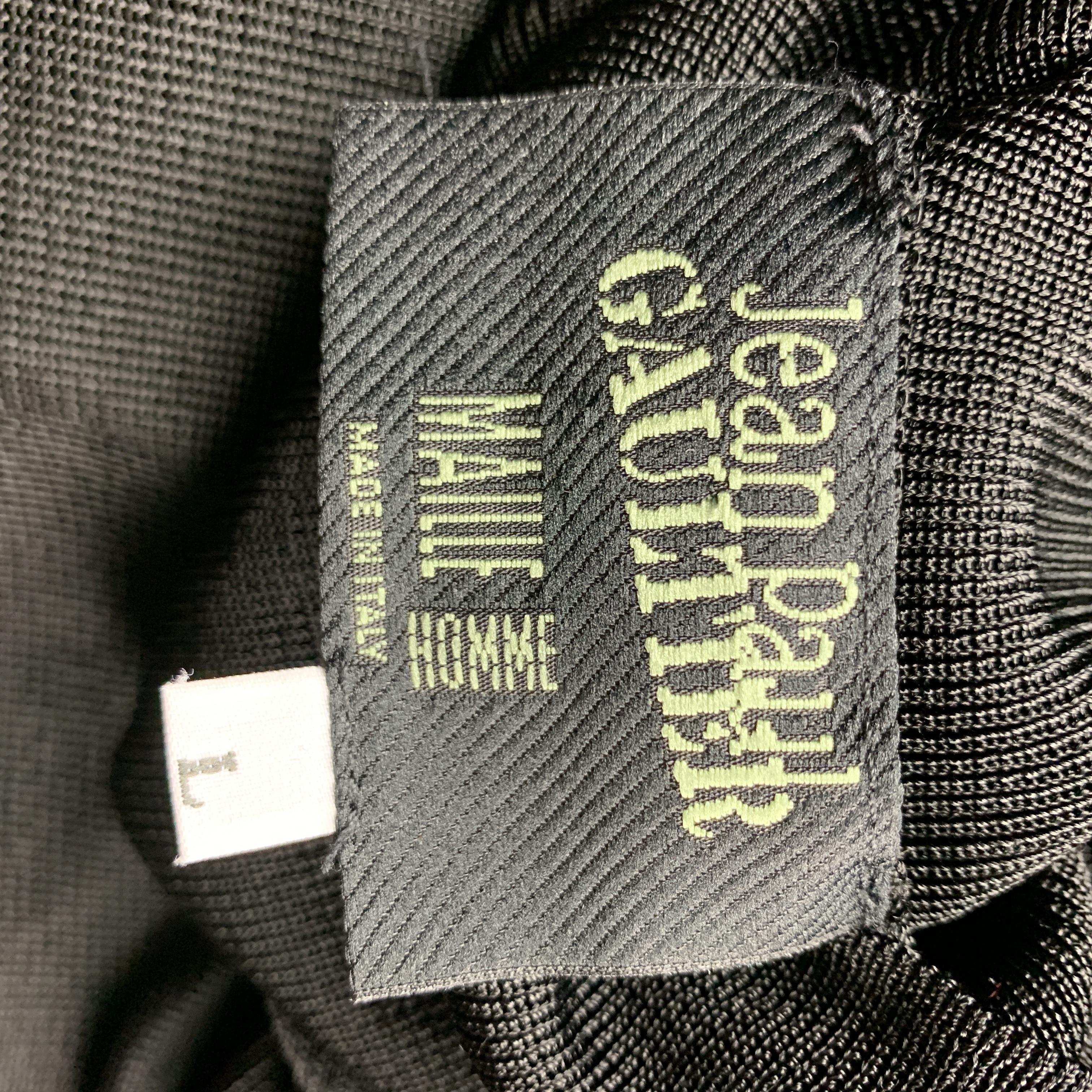 JEAN PAUL GAULTIER Size L Black Solid Viscose Turtleneck Pullover 2