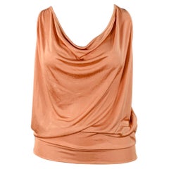 JEAN PAUL GAULTIER Size L Orange Sorbet Polyester Racerback Tank Casual Top