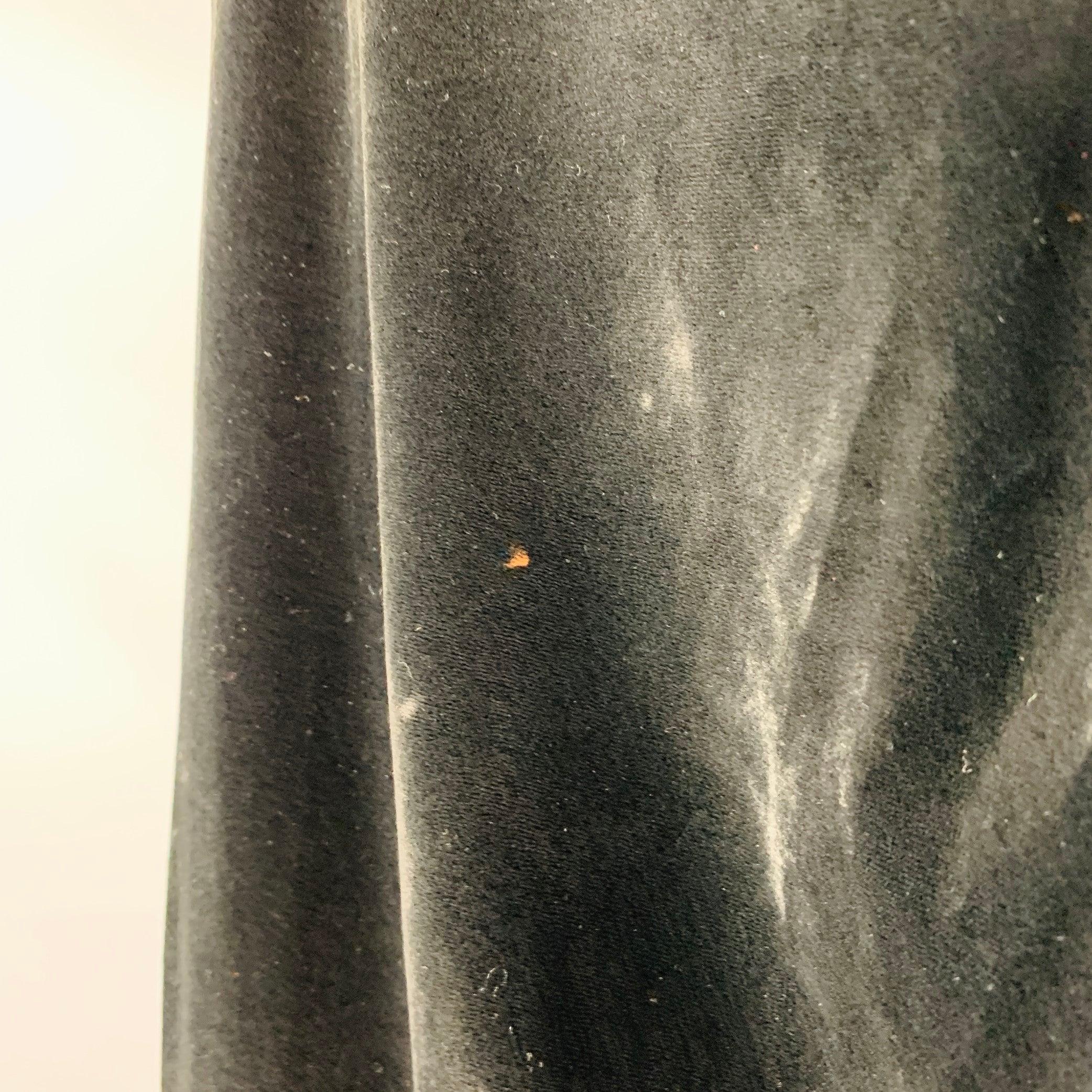 JEAN PAUL GAULTIER Size M Black Velvet Rayon Silk Blend Flared Dress Pants For Sale 1