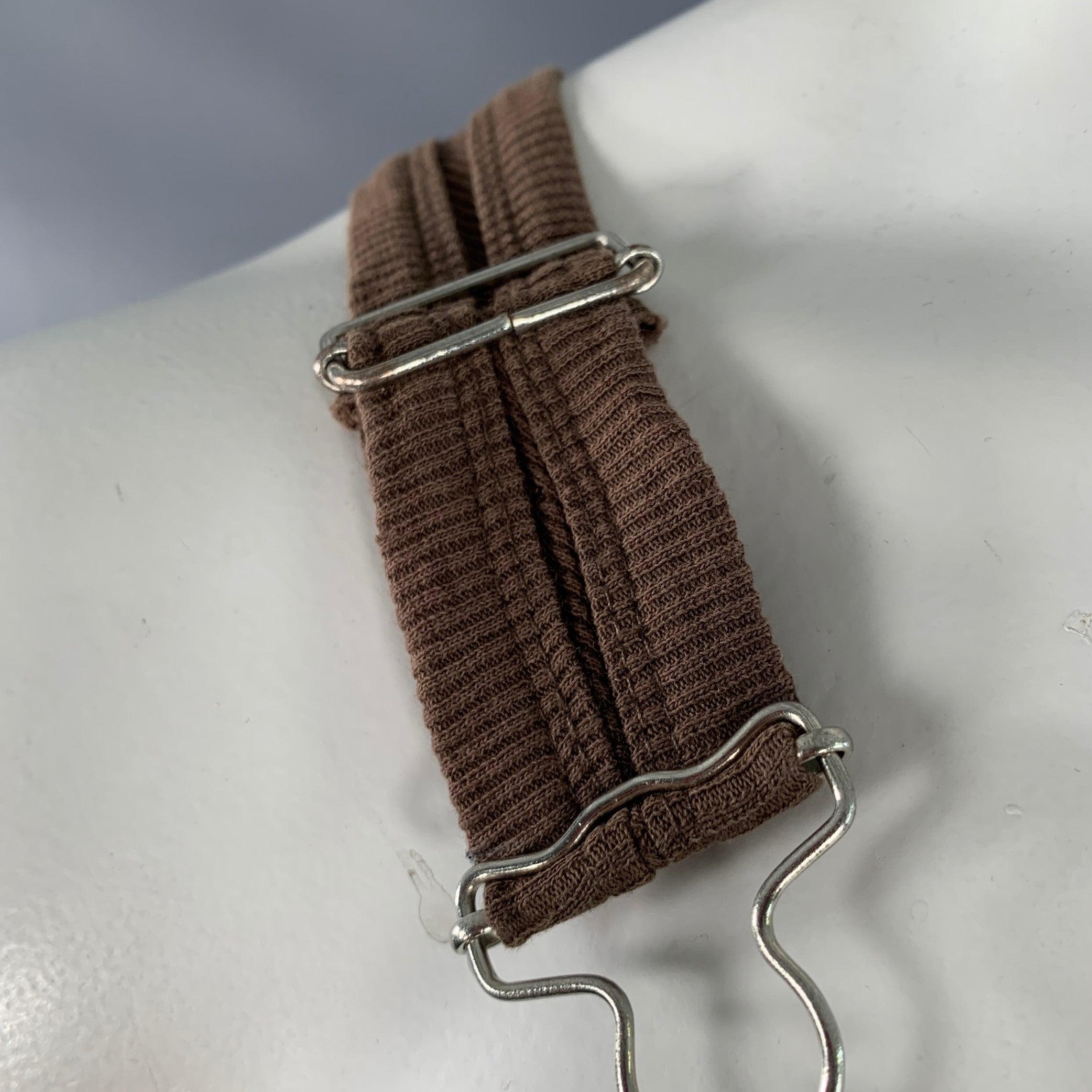 JEAN Paul Gaultier Jeans Taglia M Brown Red Stripe Cotton Buckle Tank Top (As Is) in vendita 2