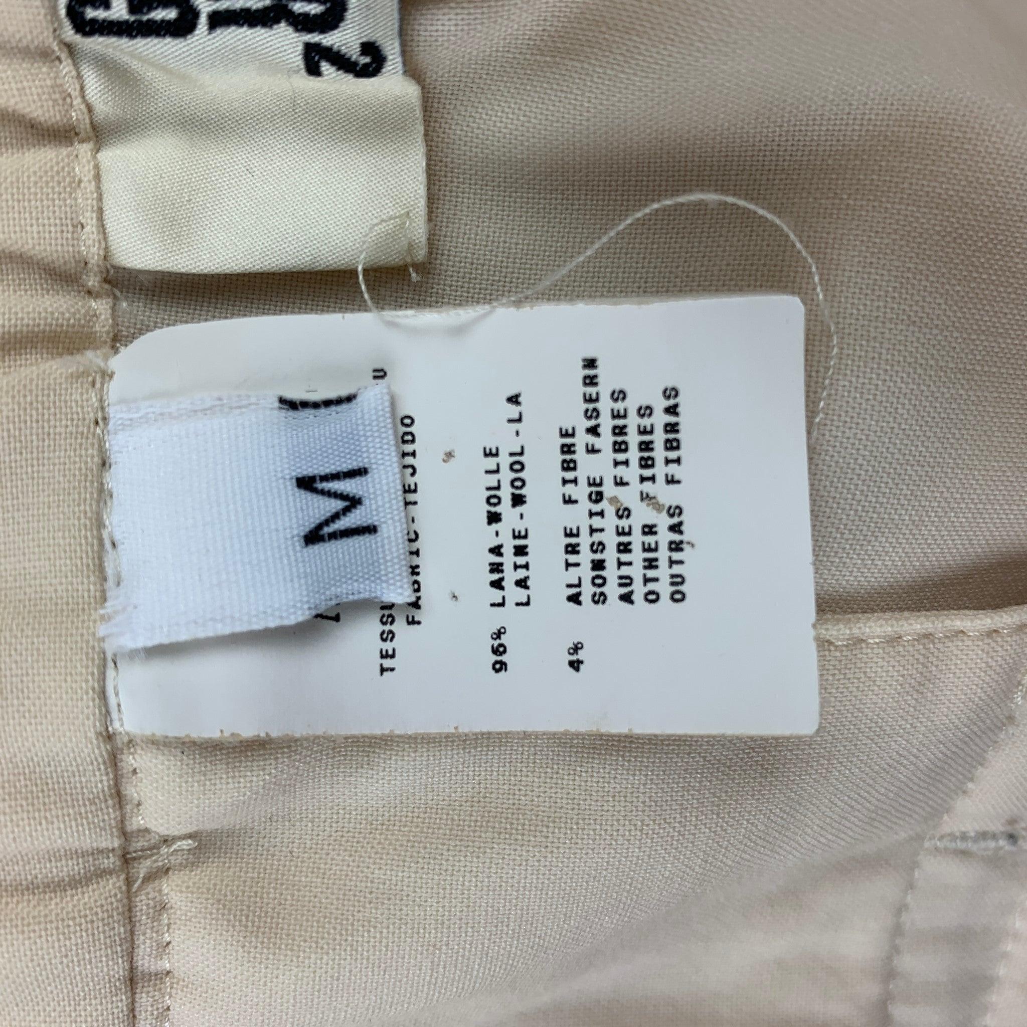 JEAN PAUL GAULTIER Size M Cream Wool Blend Drawstring Casual Pants In Good Condition In San Francisco, CA