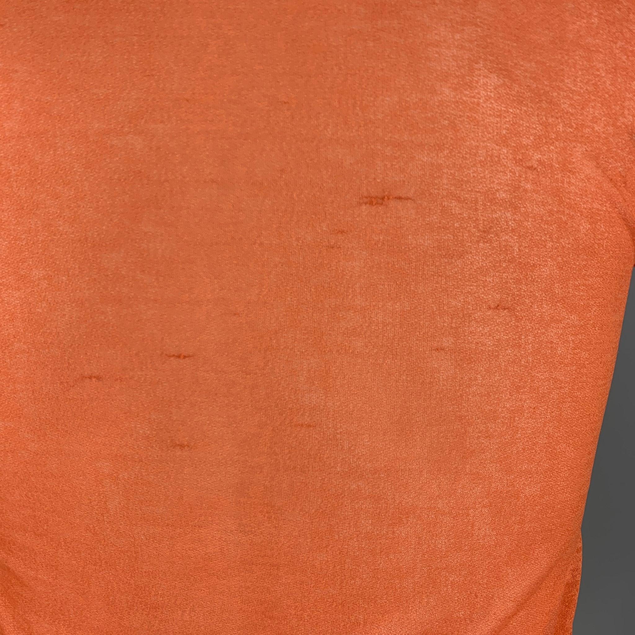 Men's JEAN PAUL GAULTIER Size M Orange Polyester Short Sleeve T-shirt For Sale