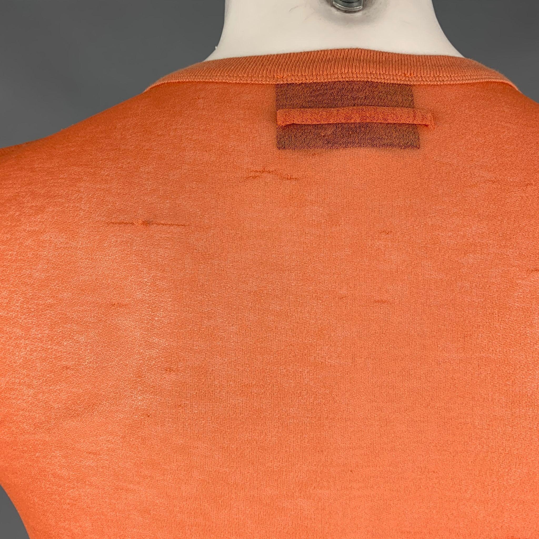 JEAN PAUL GAULTIER Size M Orange Polyester Short Sleeve T-shirt For Sale 1