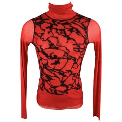 JEAN PAUL GAULTIER Size M Red 
Black Polimide Pullover