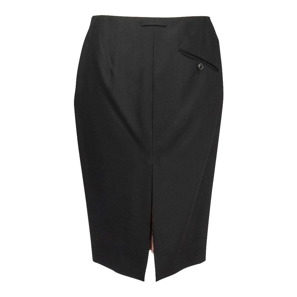 Black Jean Paul Gaultier Skirt Rear Vent with Peek a Boo Slip 42 / 8  For Sale