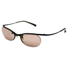 Jean Paul Gaultier Slim Frameless Brown Tinted Sunglasses circa 1990s