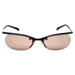 Jean Paul Gaultier Slim Frameless Brown Tinted Sunglasses circa 1990s