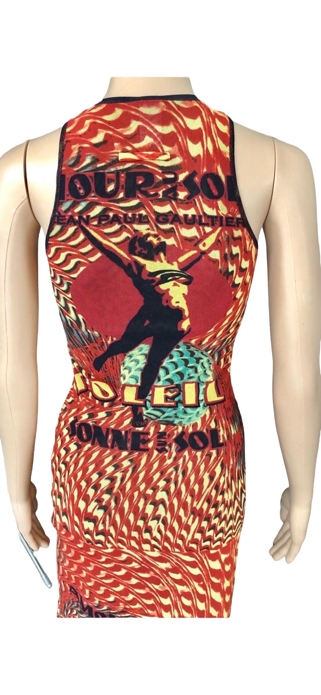 Jean Paul Gaultier Soleil S/S 1999 Amour au Soleil Bodycon Mesh Maxikleid im Angebot 8