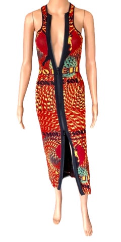 Jean Paul Gaultier Soleil S/S 1999 Amour au Soleil Bodycon Mesh Maxi Dress