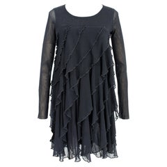 Jean Paul Gaultier Soleil Black Mesh Dress Fuzzi
