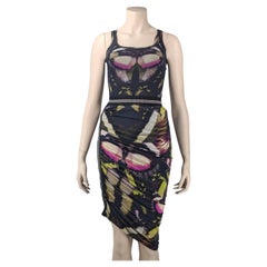 Jean Paul Gaultier Soleil Butterfly Mesh Set - Tank top and Skirt