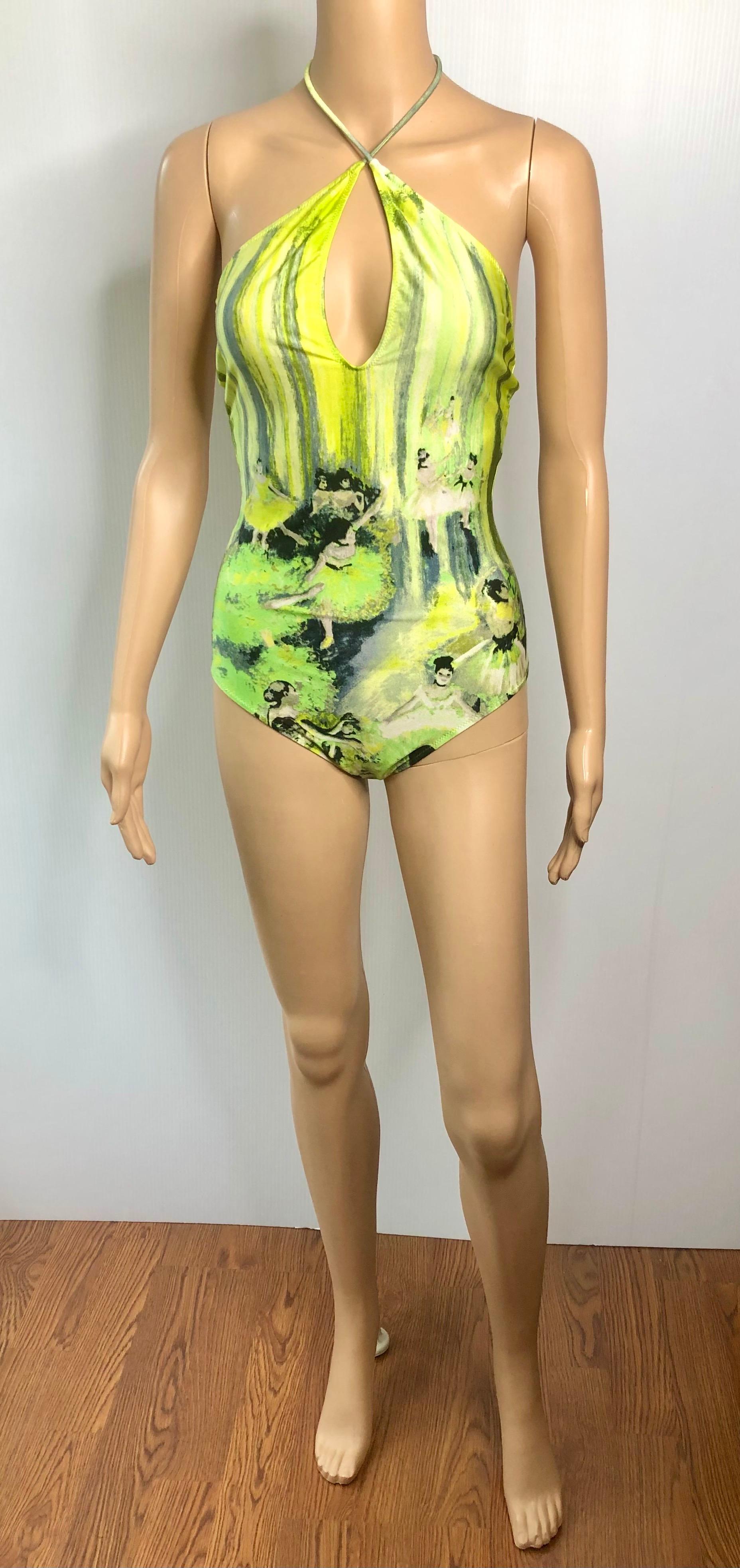 Women's Jean Paul Gaultier Soleil S/S 2004 Degas Ballet Bodysuit Swimwear Swimsuit For Sale