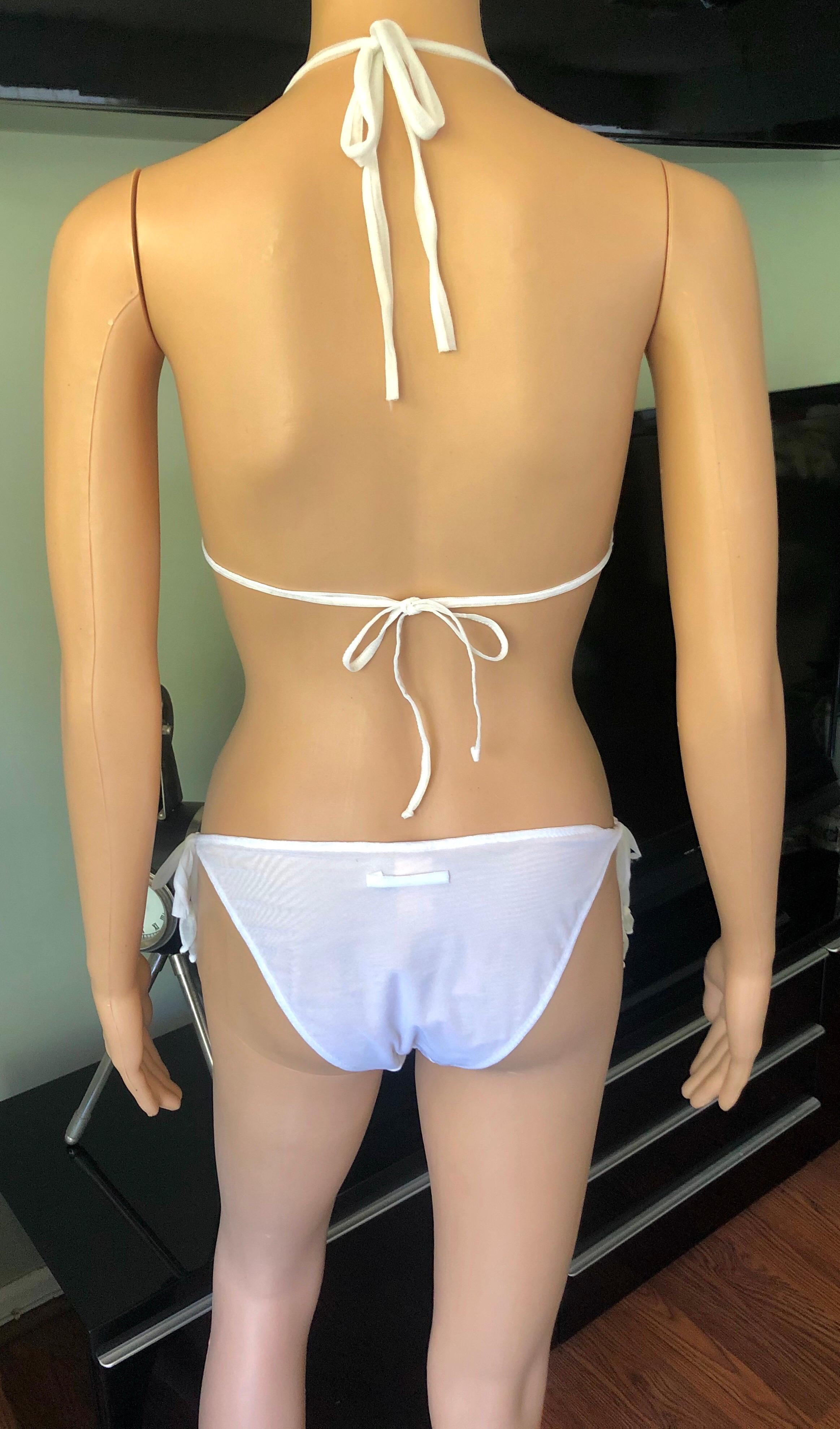 Jean Paul Gaultier Soleil Crystal Embellished Bikini Swimwear Swimsuit In Excellent Condition In Naples, FL