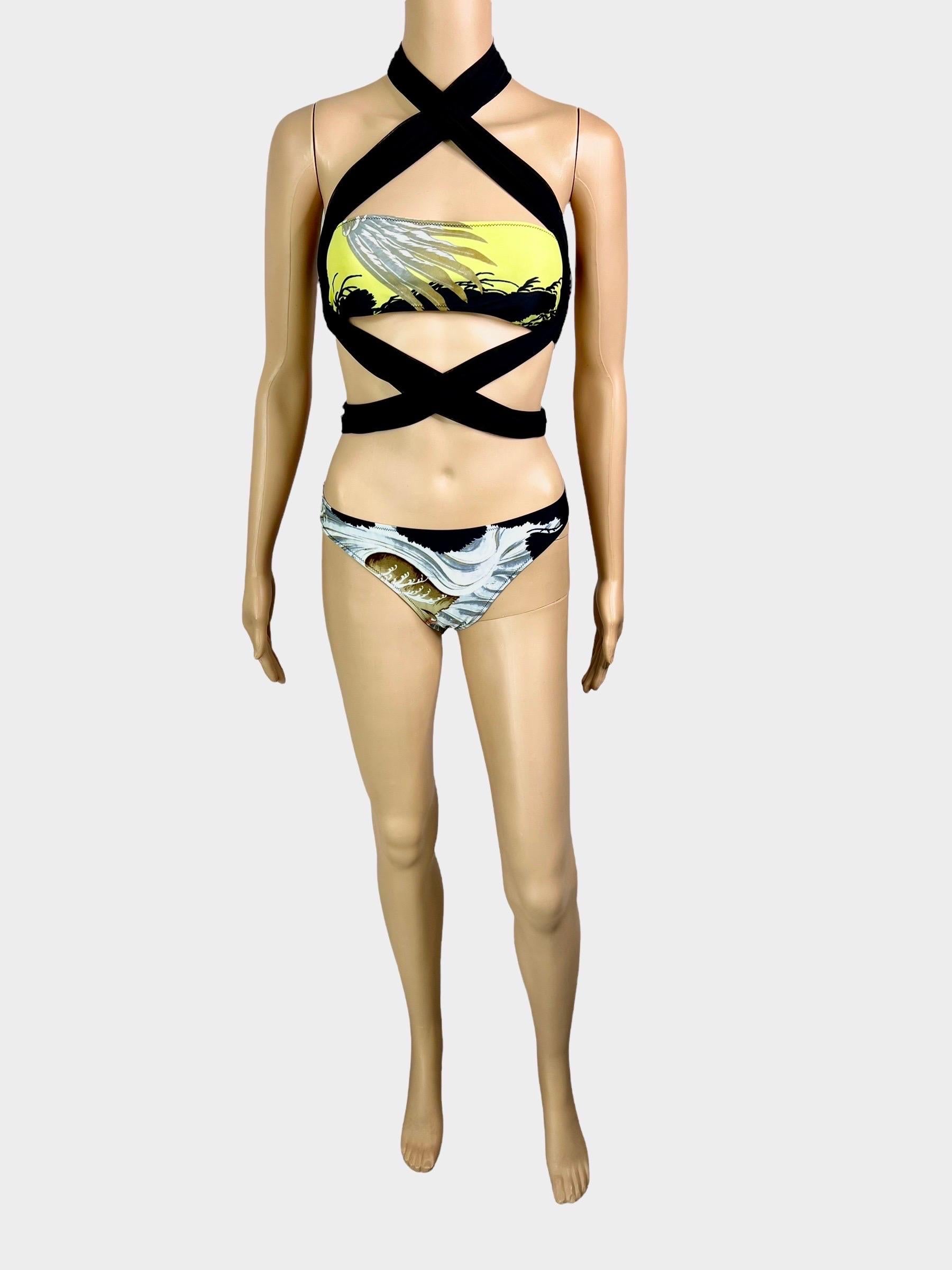 Jean Paul Gaultier Soleil Eagle Tattoo Bikini Swimwear Swimsuit 2 Piece Set For Sale 6