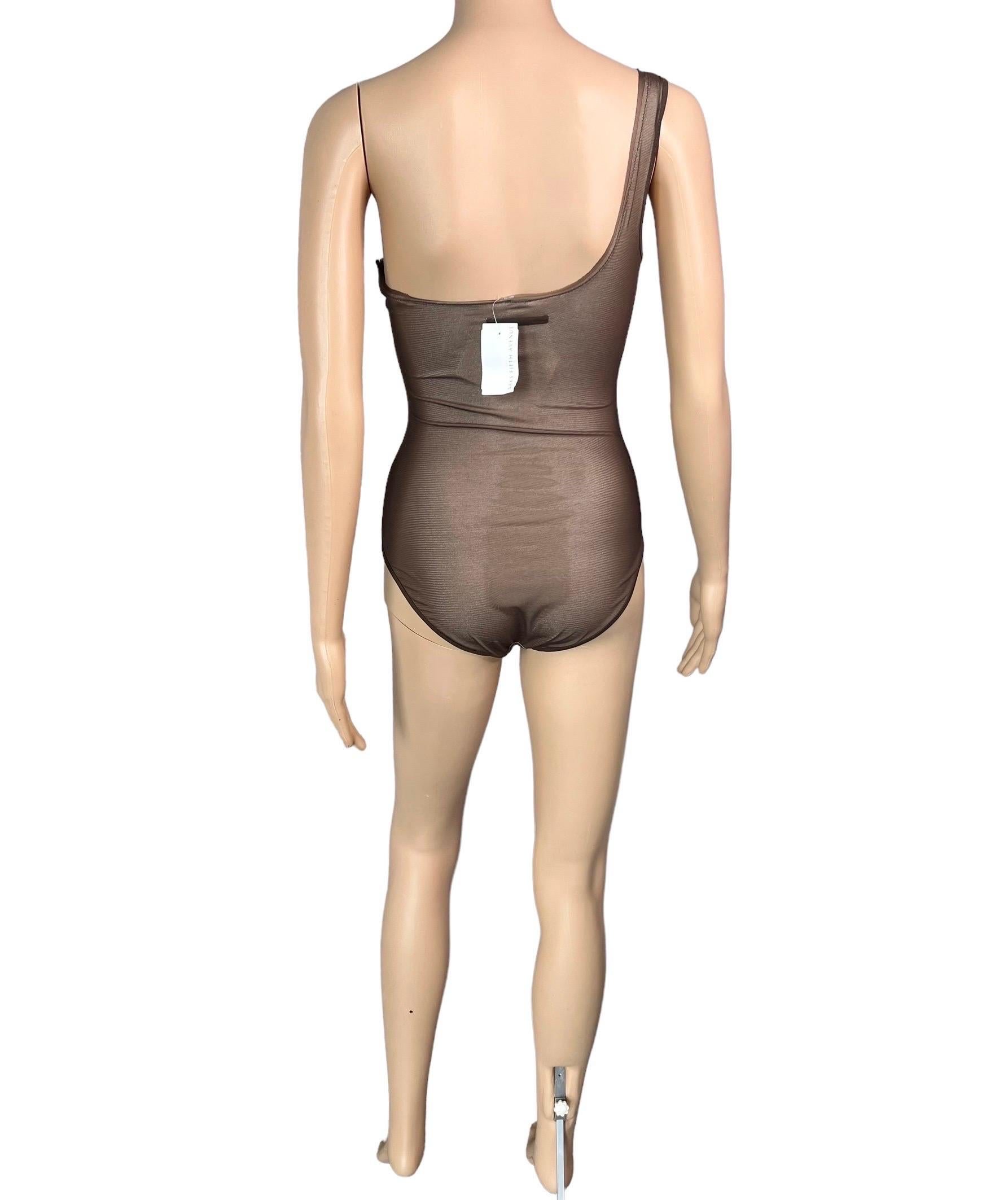 Jean Paul Gaultier Soleil F/W 2006 Unworn Crystal Embellished Bodysuit Swimsuit 7
