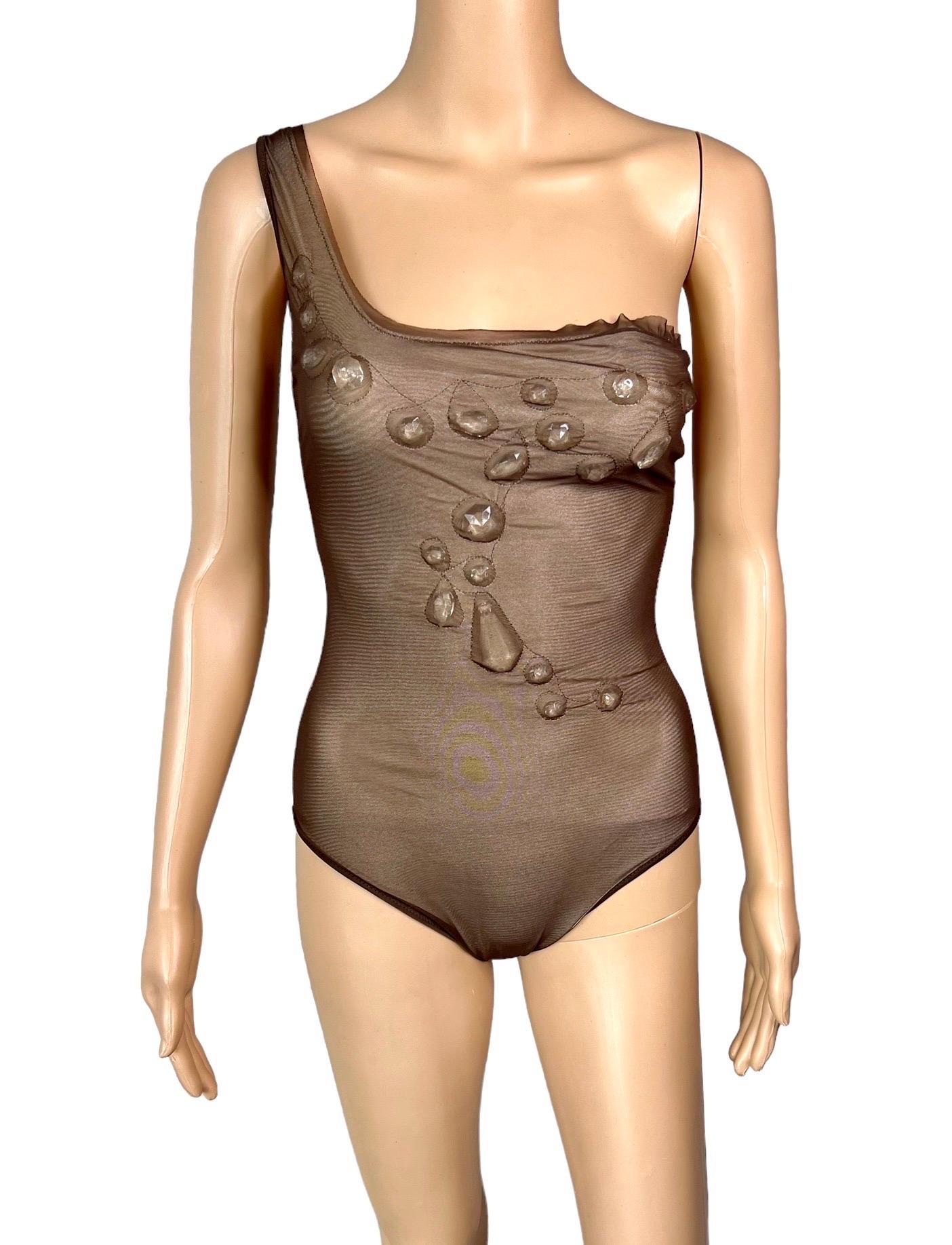 Jean Paul Gaultier Soleil F/W 2006 Unworn Crystal Embellished Bodysuit Swimwear Swimsuit IT 44

As seen on Kylie Jenner!

Condition: New with Tags

