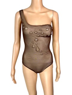 Jean Paul Gaultier Soleil F/W 2006 Unworn Crystal Embellished Bodysuit Swimsuit