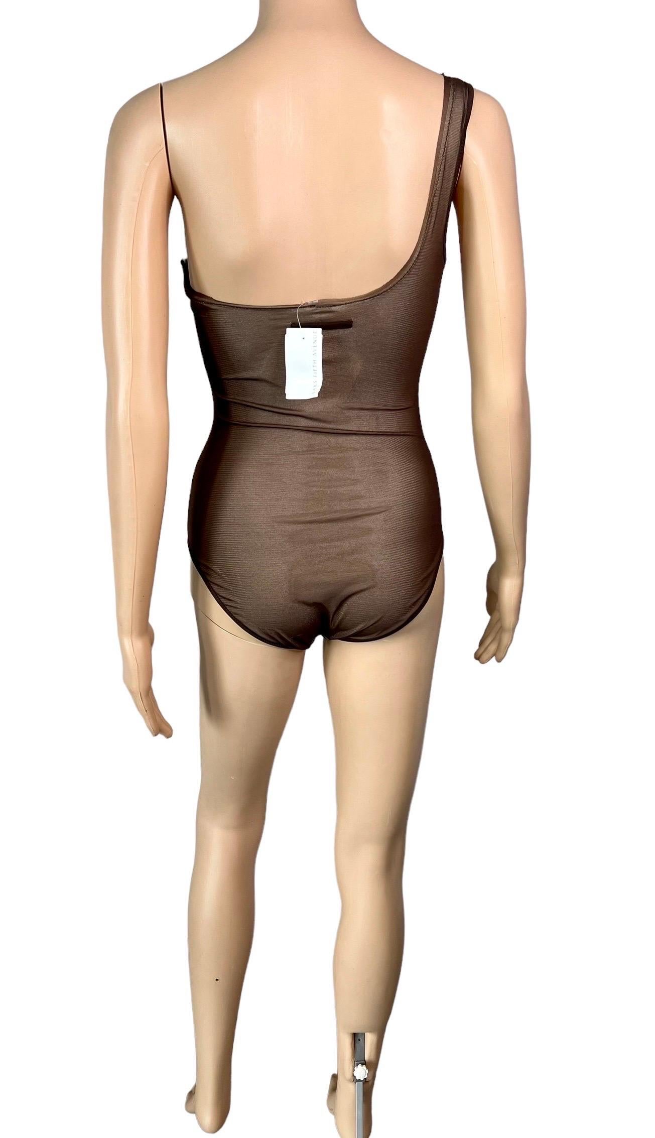 Women's Jean Paul Gaultier Soleil F/W 2006 Unworn Crystal Embellished Bodysuit Swimsuit