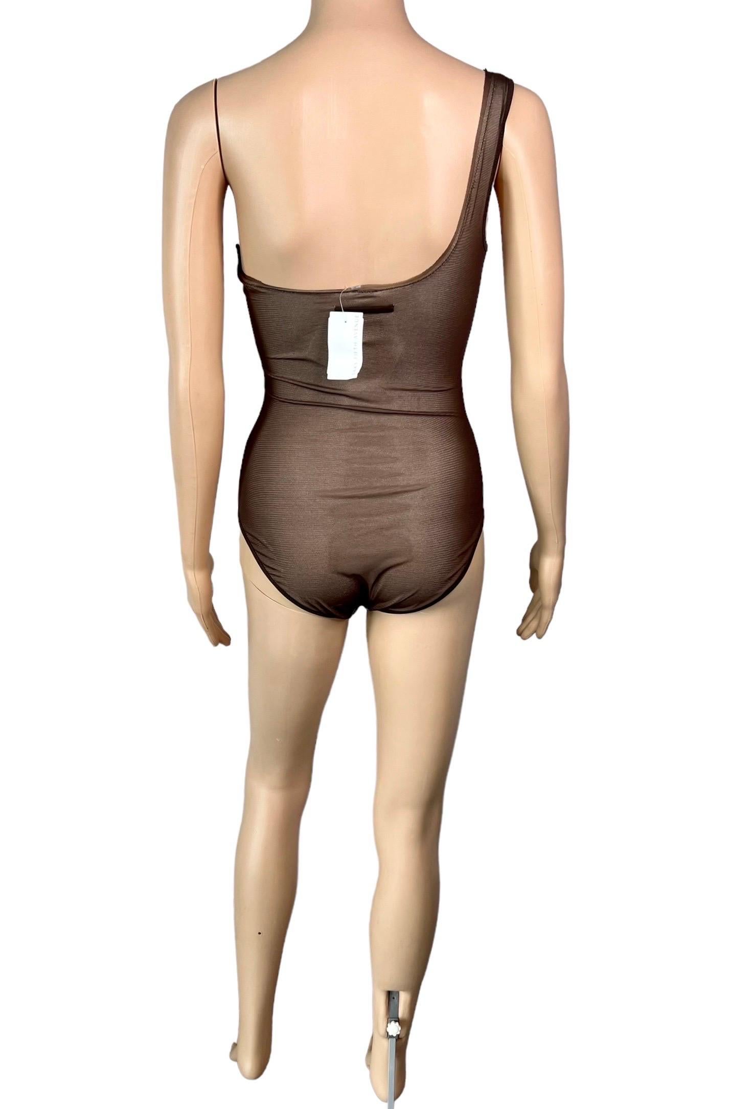 Jean Paul Gaultier Soleil F/W 2006 Unworn Crystal Embellished Bodysuit Swimsuit 5