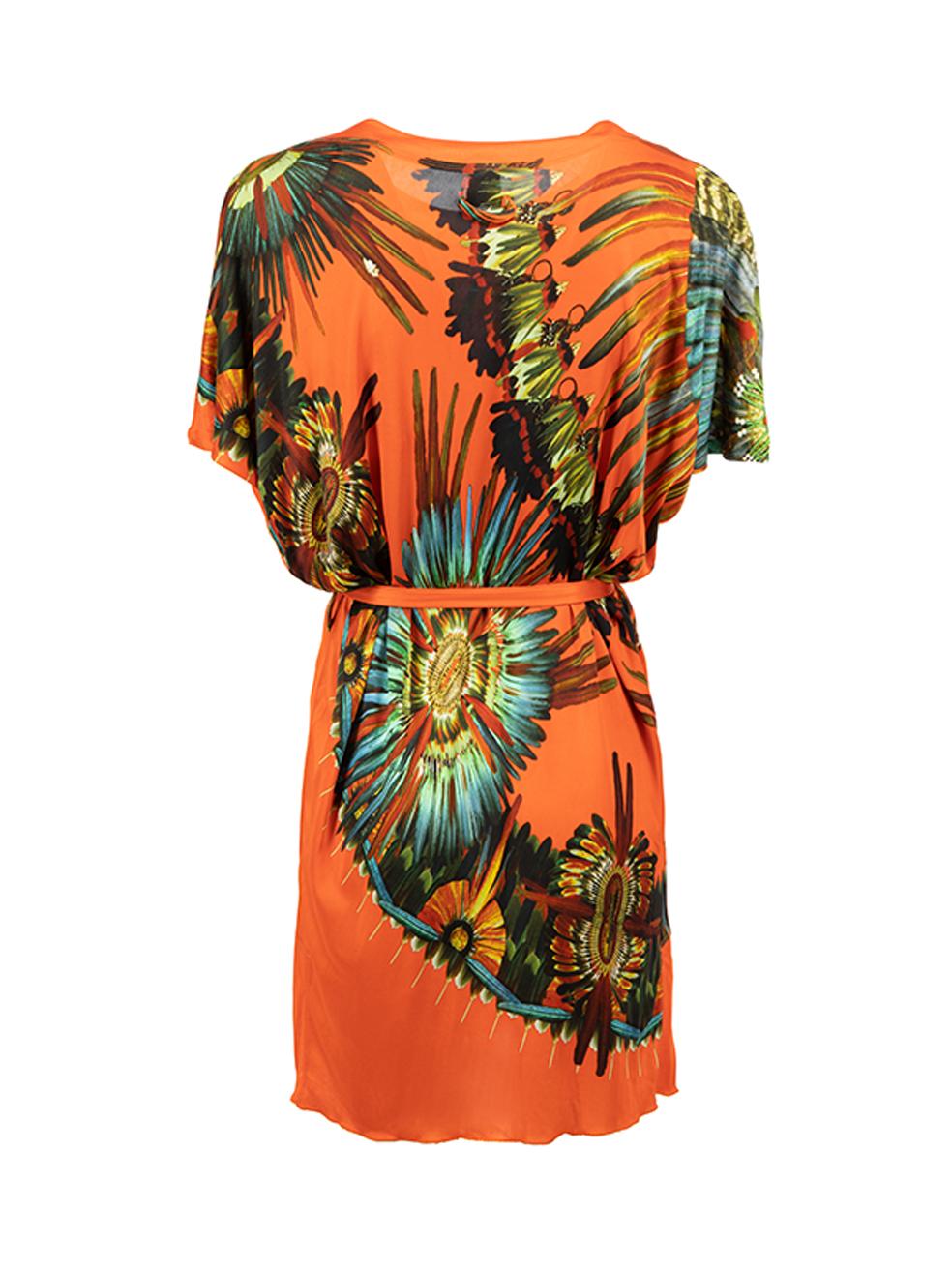 Jean Paul Gaultier Soleil Floral Printed Belted Top Size XS In Good Condition For Sale In London, GB