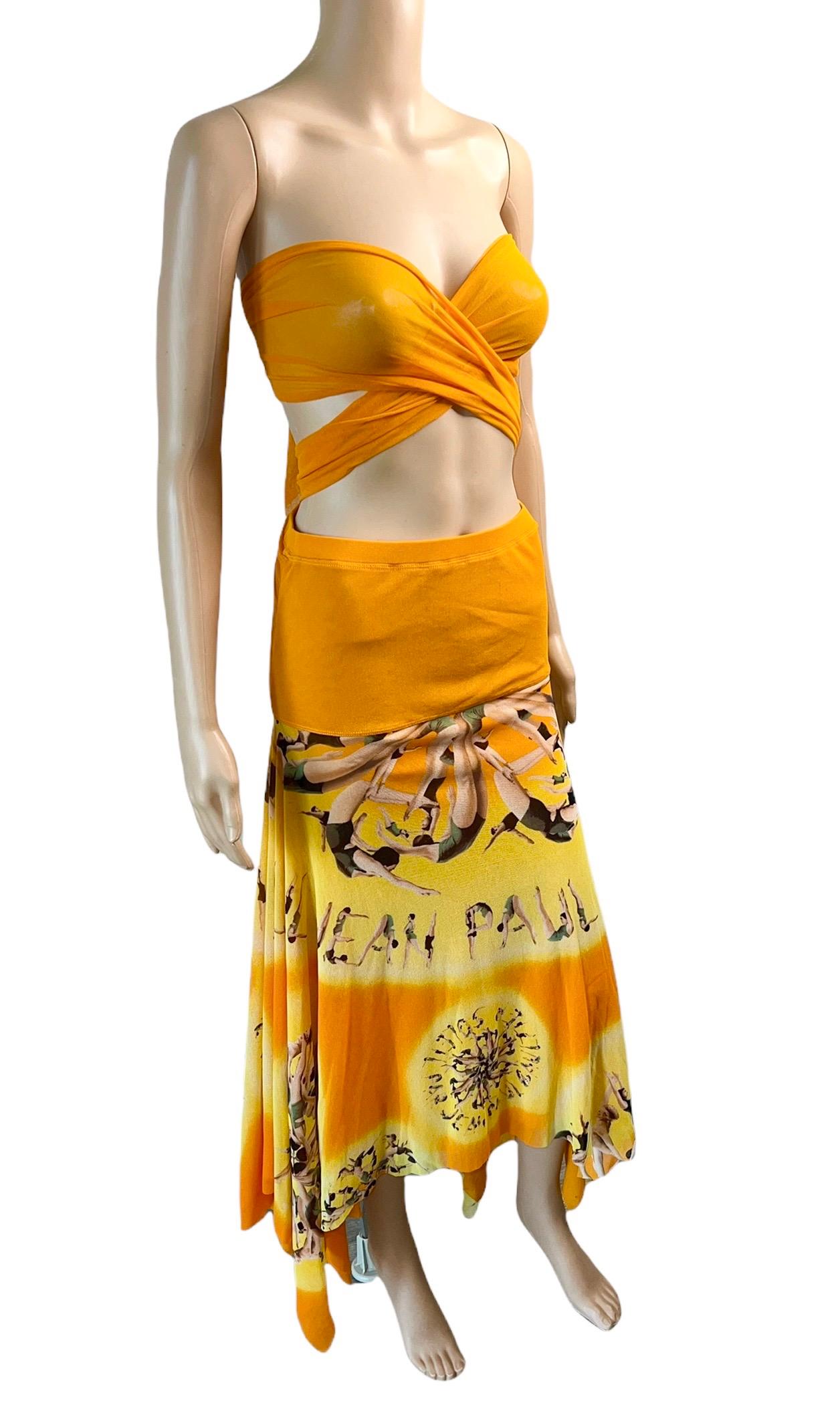Jean Paul Gaultier Soleil Logo People Print Semi-Sheer Mesh Maxi Skirt Dress Size M

Please note this piece is very versatile and it could be styled as a strapless dress or a maxi skirt based on preference.