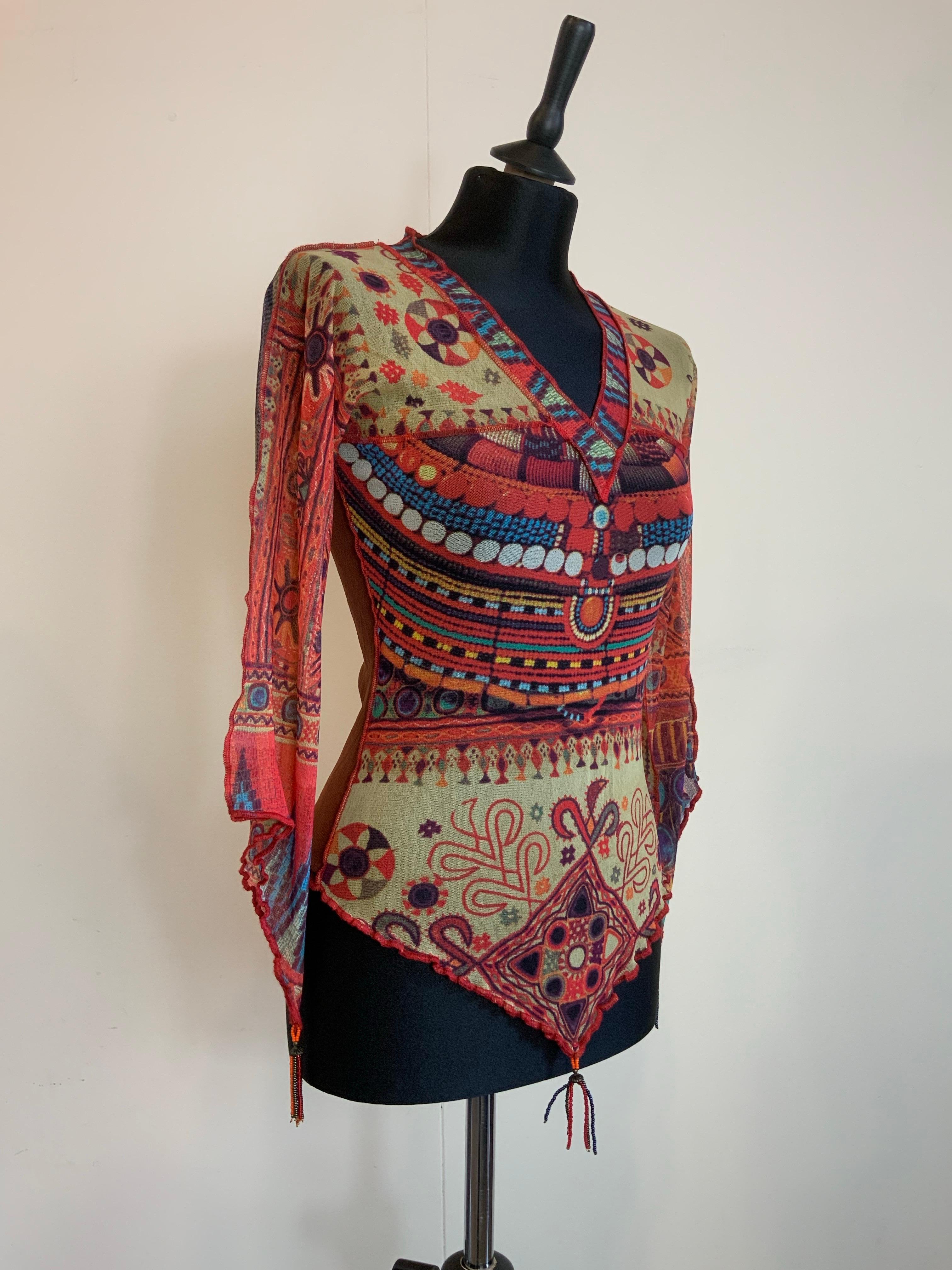 Marron Jean Paul Gaultier Soleil - Top à manches longues en vente